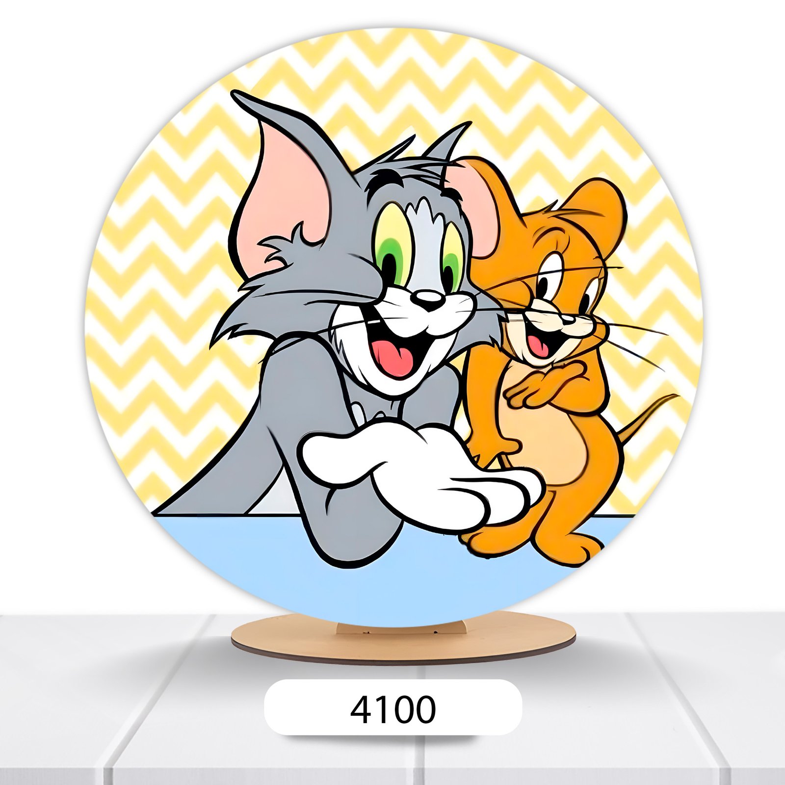 Painel Redondo Tom E Jerry 50x50cm