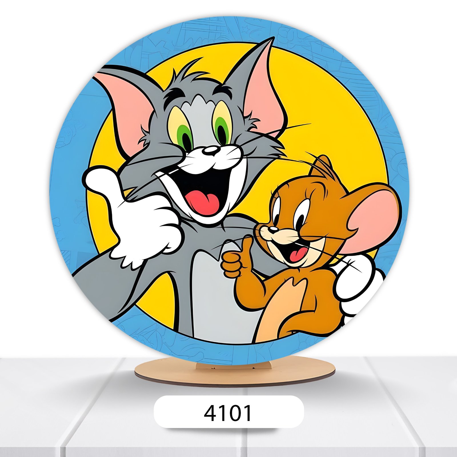Painel Redondo Tom E Jerry 50x50cm - Imagem 2