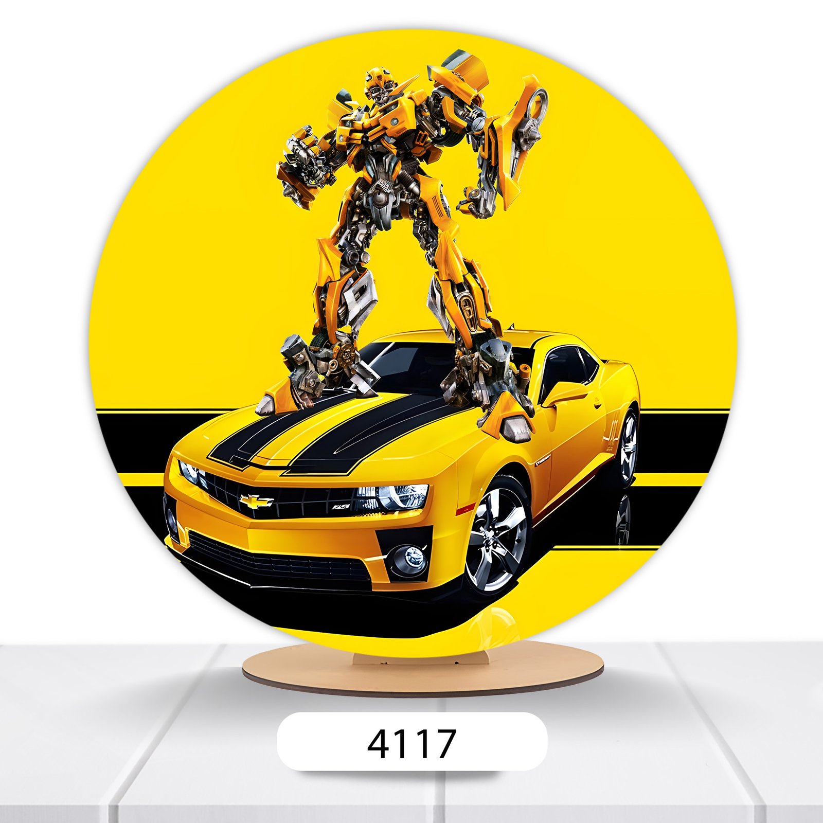 Painel Redondo Transformers 50x50cm