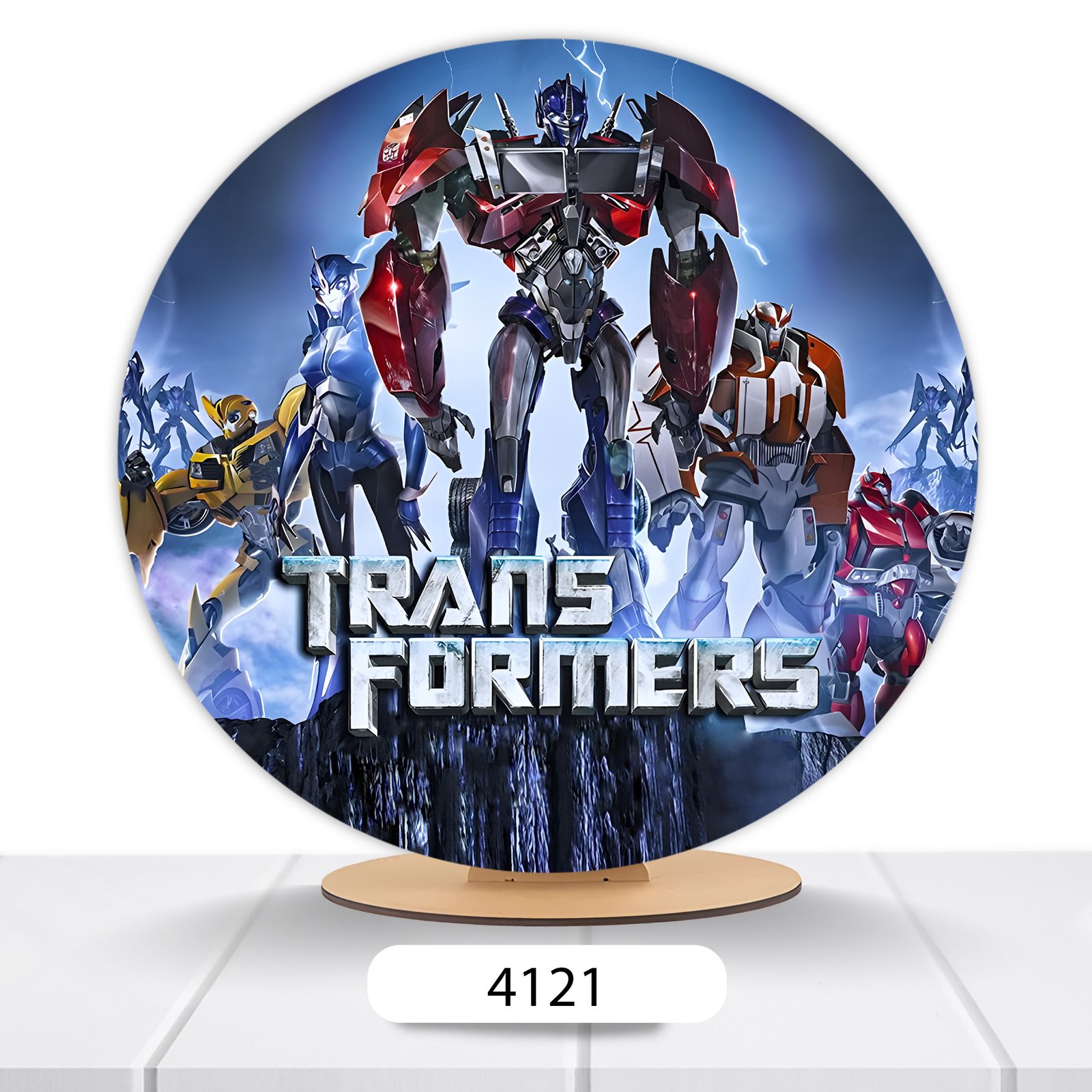 Painel Redondo Transformers 50x50cm - Imagem 4