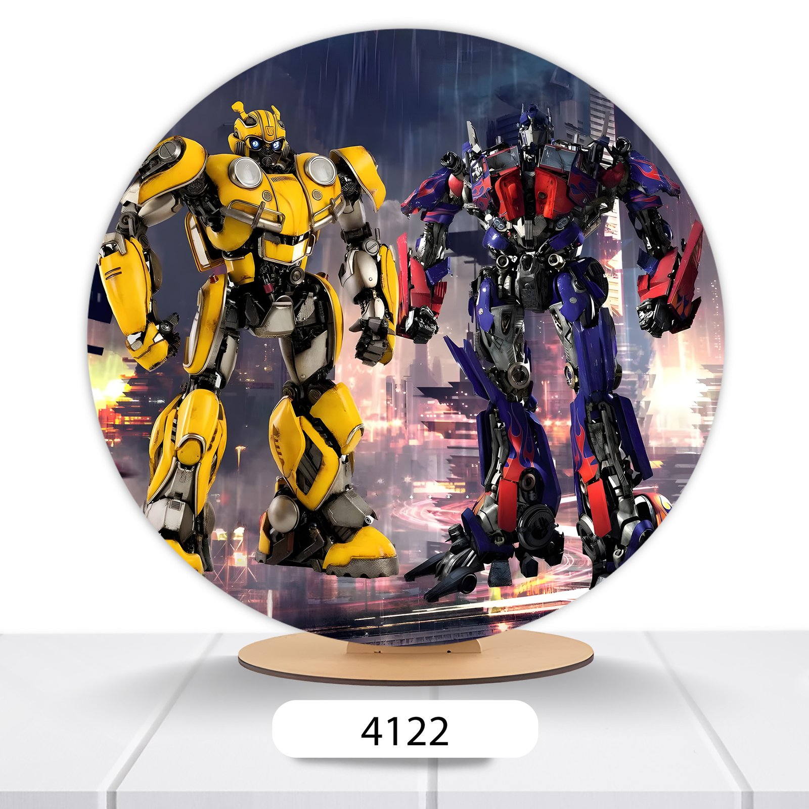 Painel Redondo Transformers 50x50cm - Imagem 5