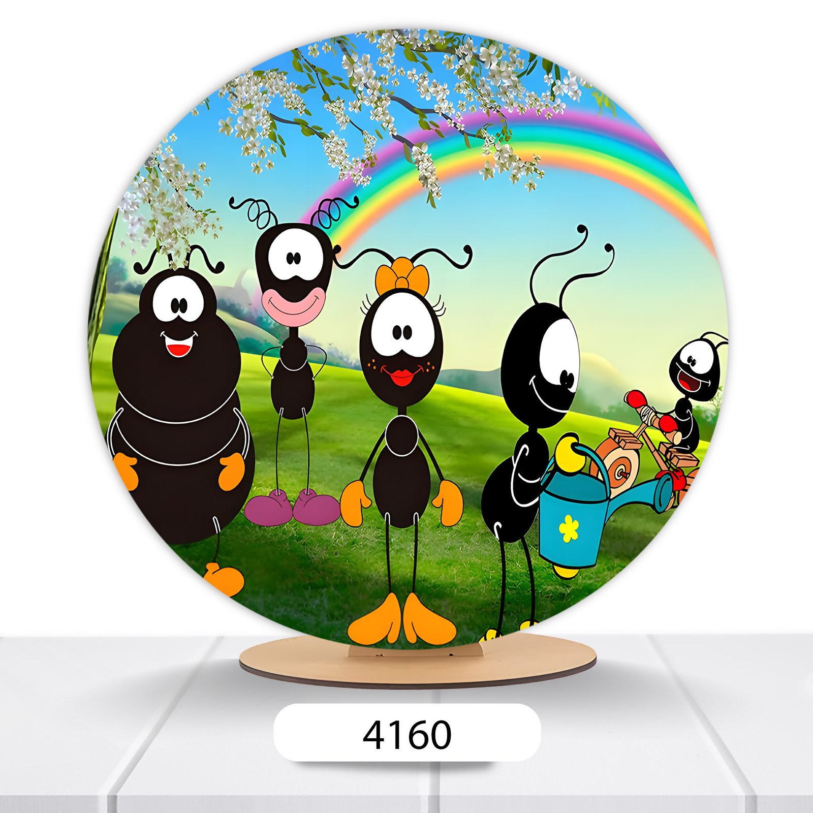 Painel Redondo Turma Do Smilinguido 50x50cm