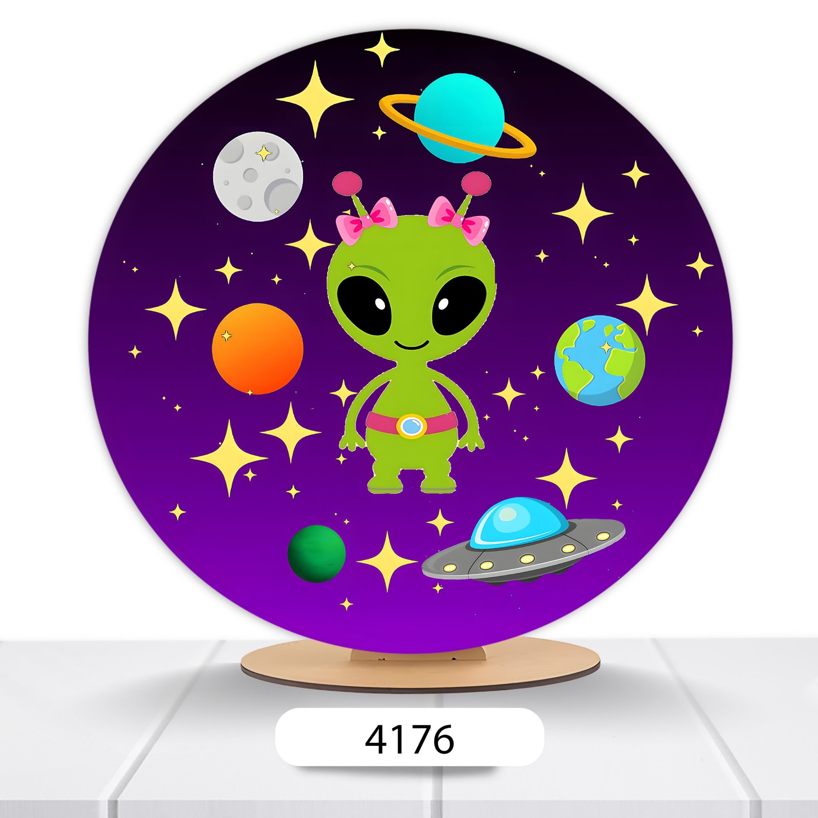 Painel Redondo Universo-Aliens 50x50cm - Imagem 2