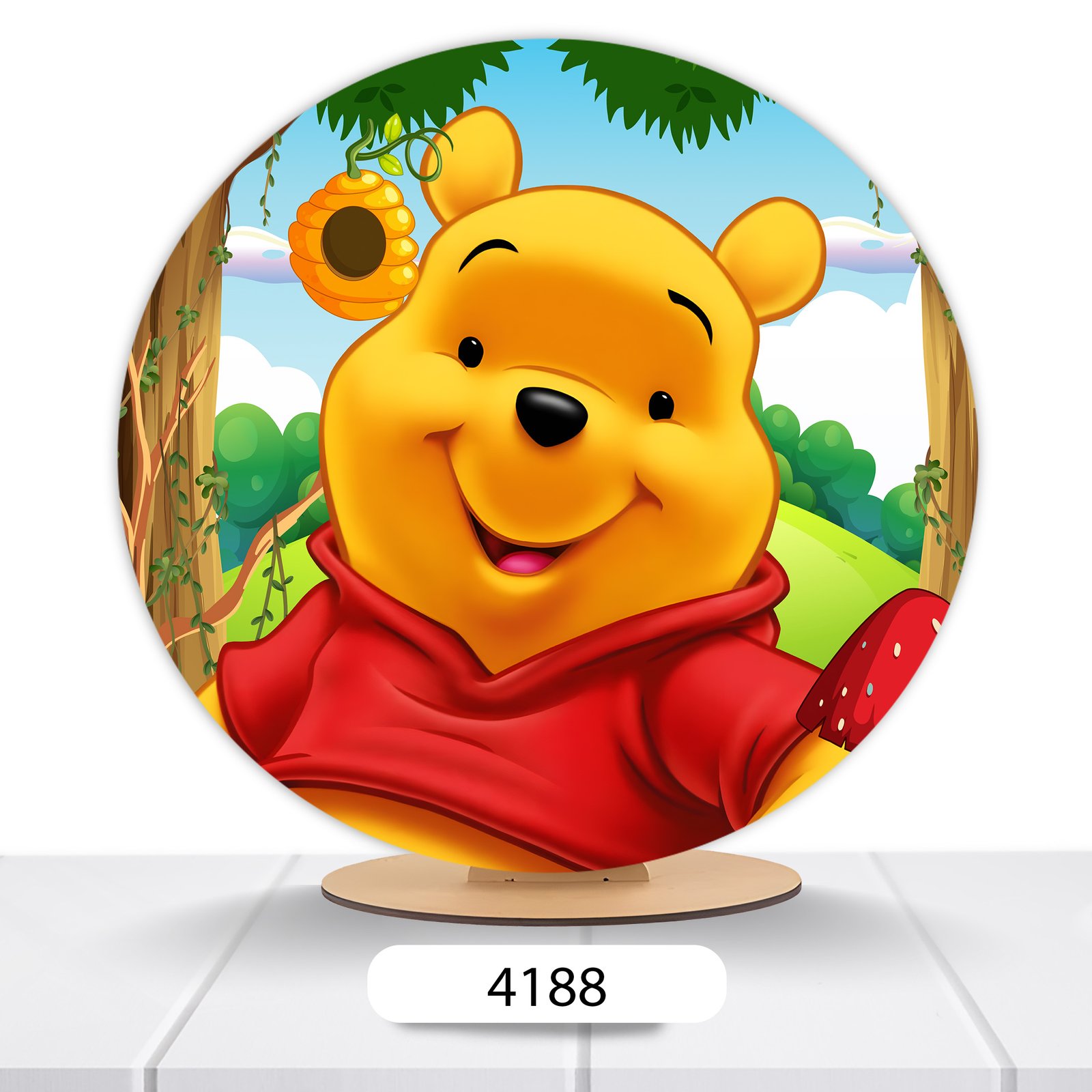 Painel Redondo Ursinho Pooh 50x50cm - Imagem 10