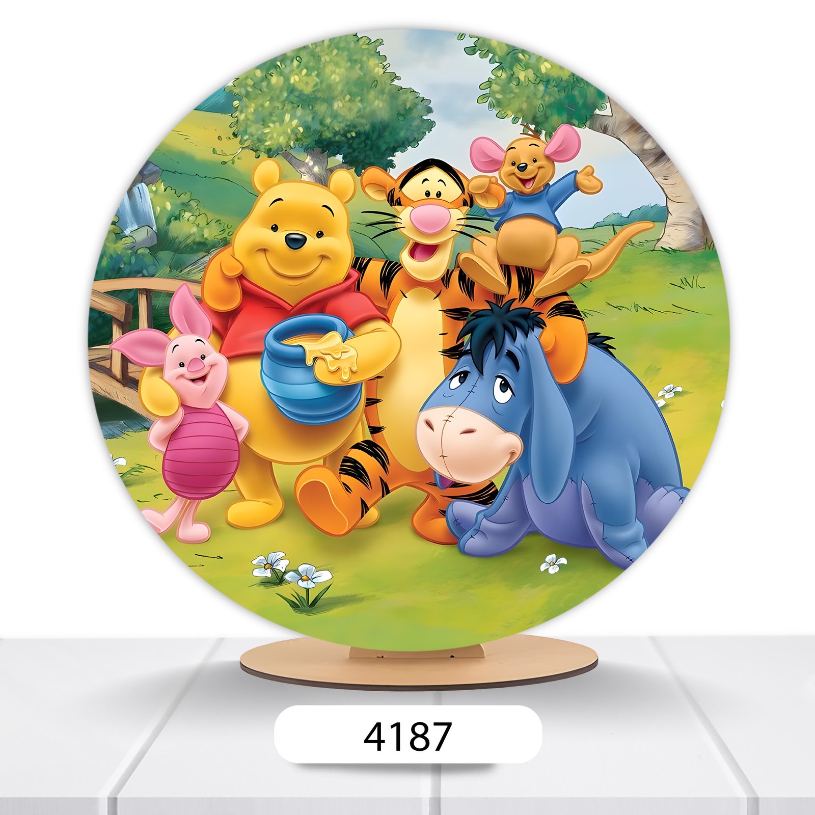 Painel Redondo Ursinho Pooh 50x50cm - Imagem 9