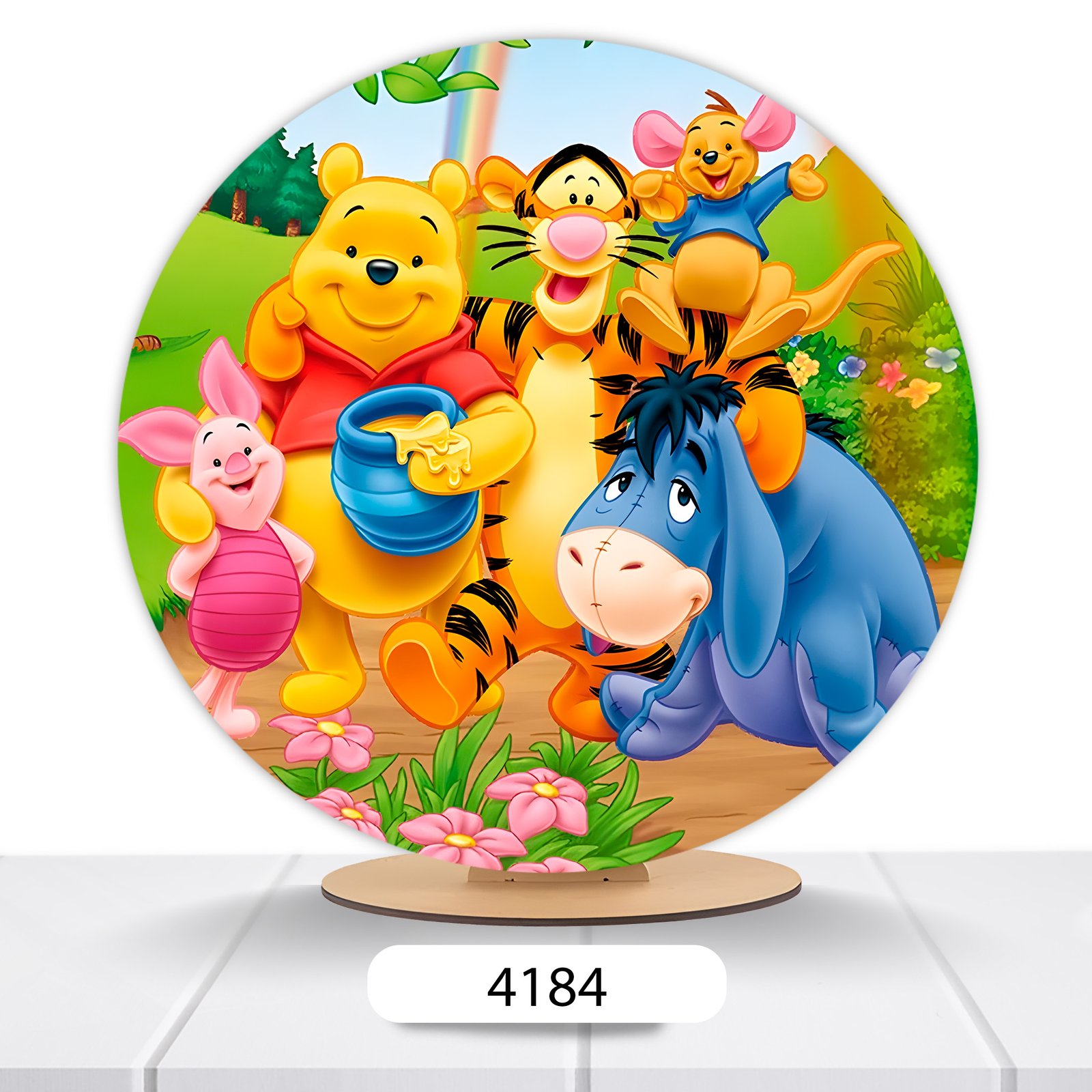 Painel Redondo Ursinho Pooh 50x50cm - Imagem 6