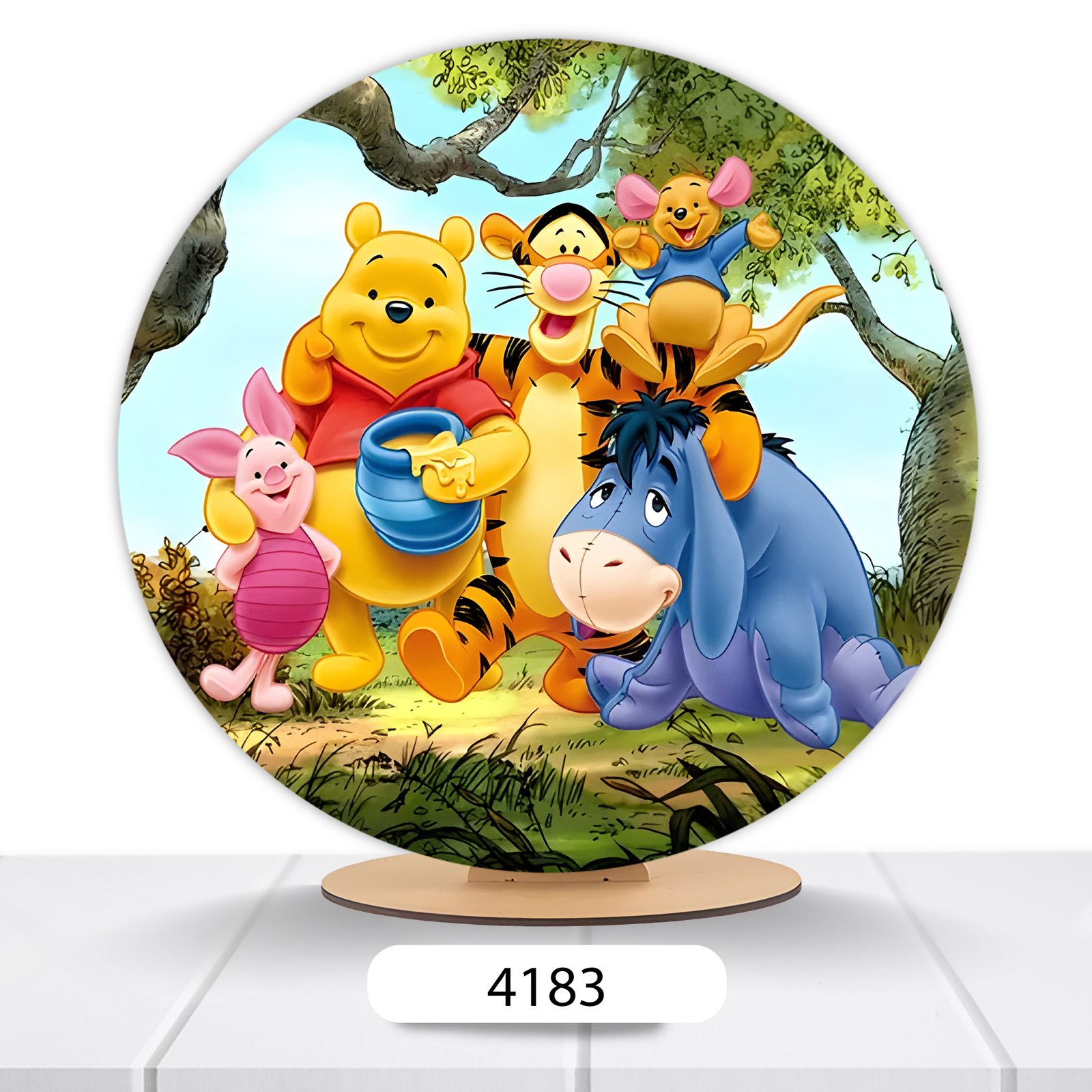 Painel Redondo Ursinho Pooh 50x50cm - Imagem 5