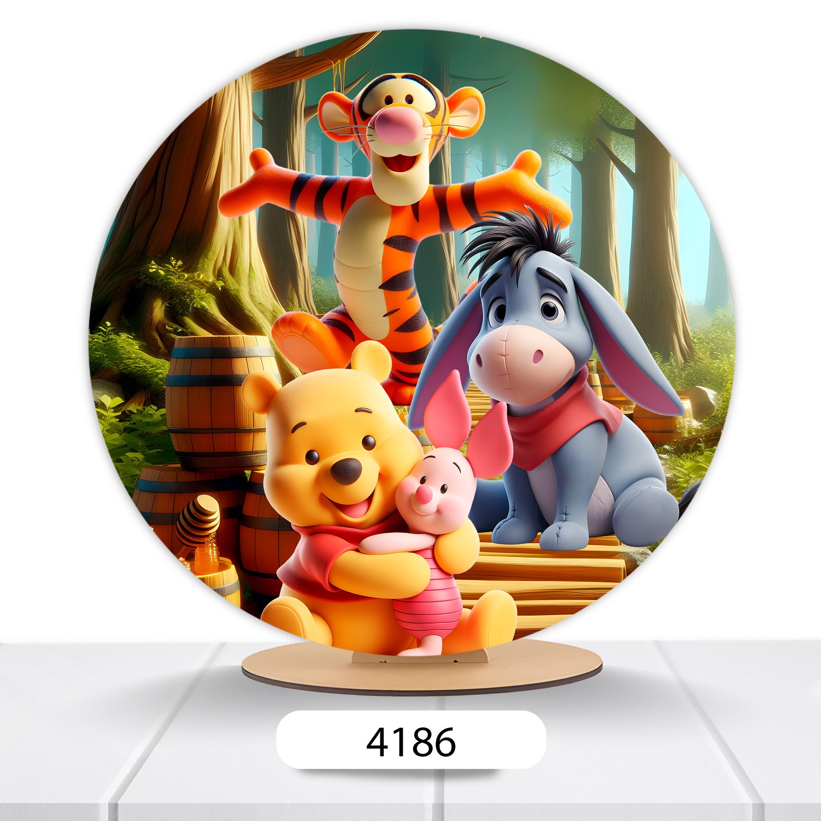 Painel Redondo Ursinho Pooh 50x50cm - Imagem 8