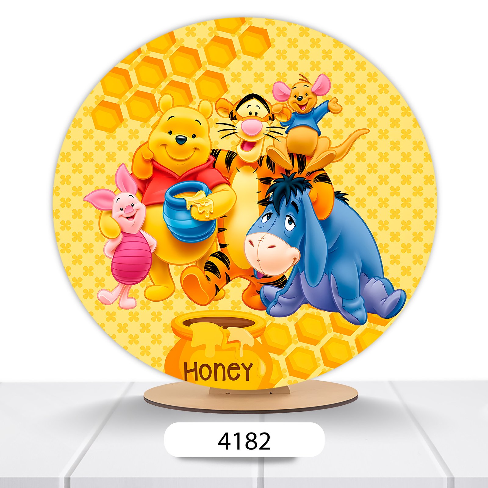 Painel Redondo Ursinho Pooh 50x50cm - Imagem 4