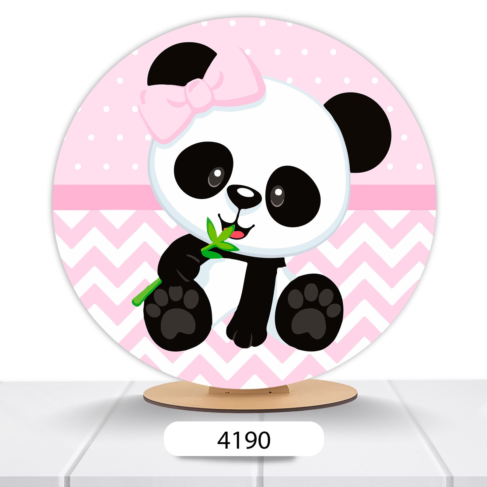 Painel Redondo Panda 50x50cm - Imagem 2