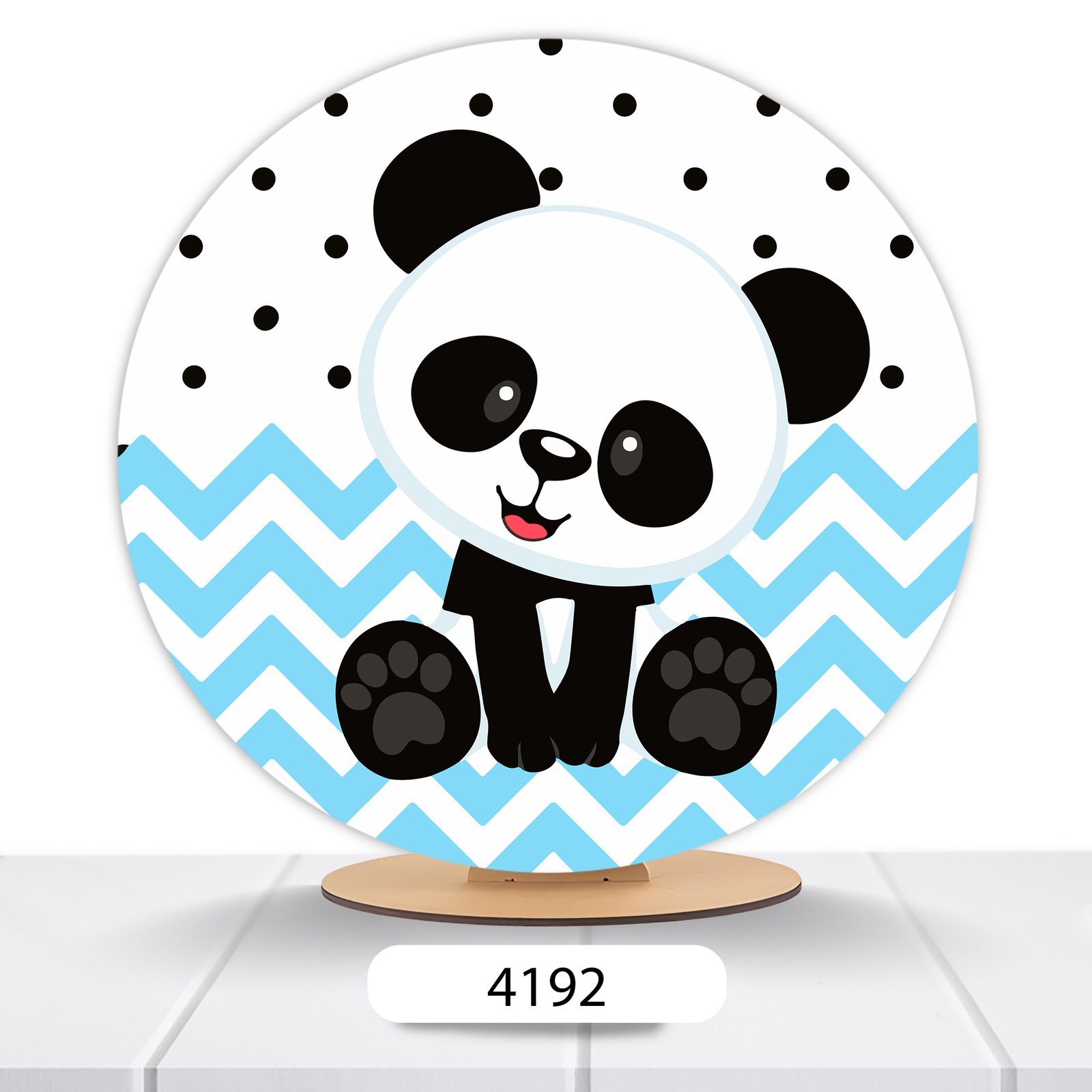 Painel Redondo Panda 50x50cm - Imagem 4