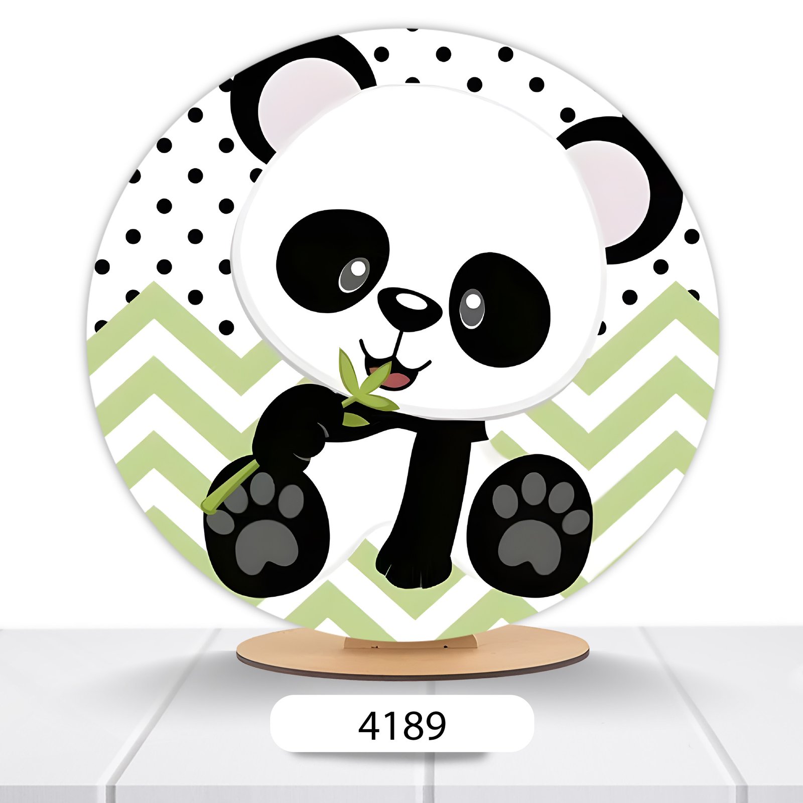 Painel Redondo Panda 50x50cm