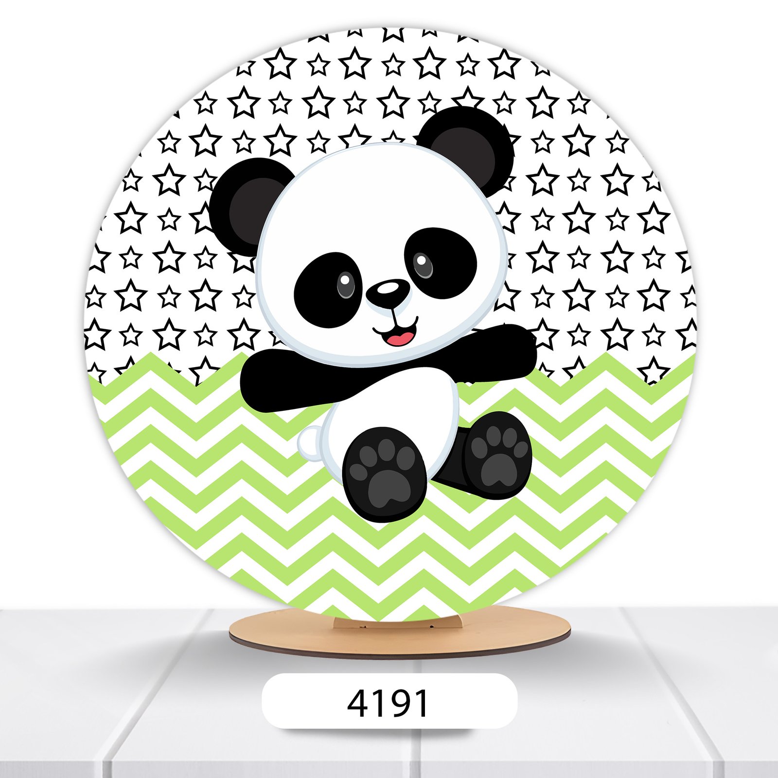 Painel Redondo Panda 50x50cm - Imagem 3