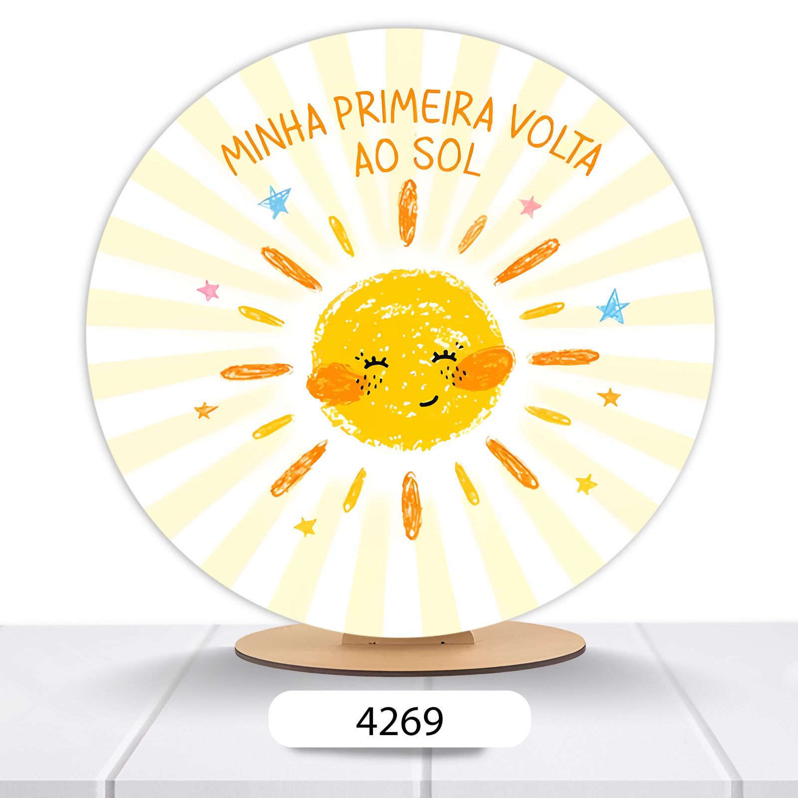 Painel Redondo Volta Ao Sol 50x50cm - Imagem 4