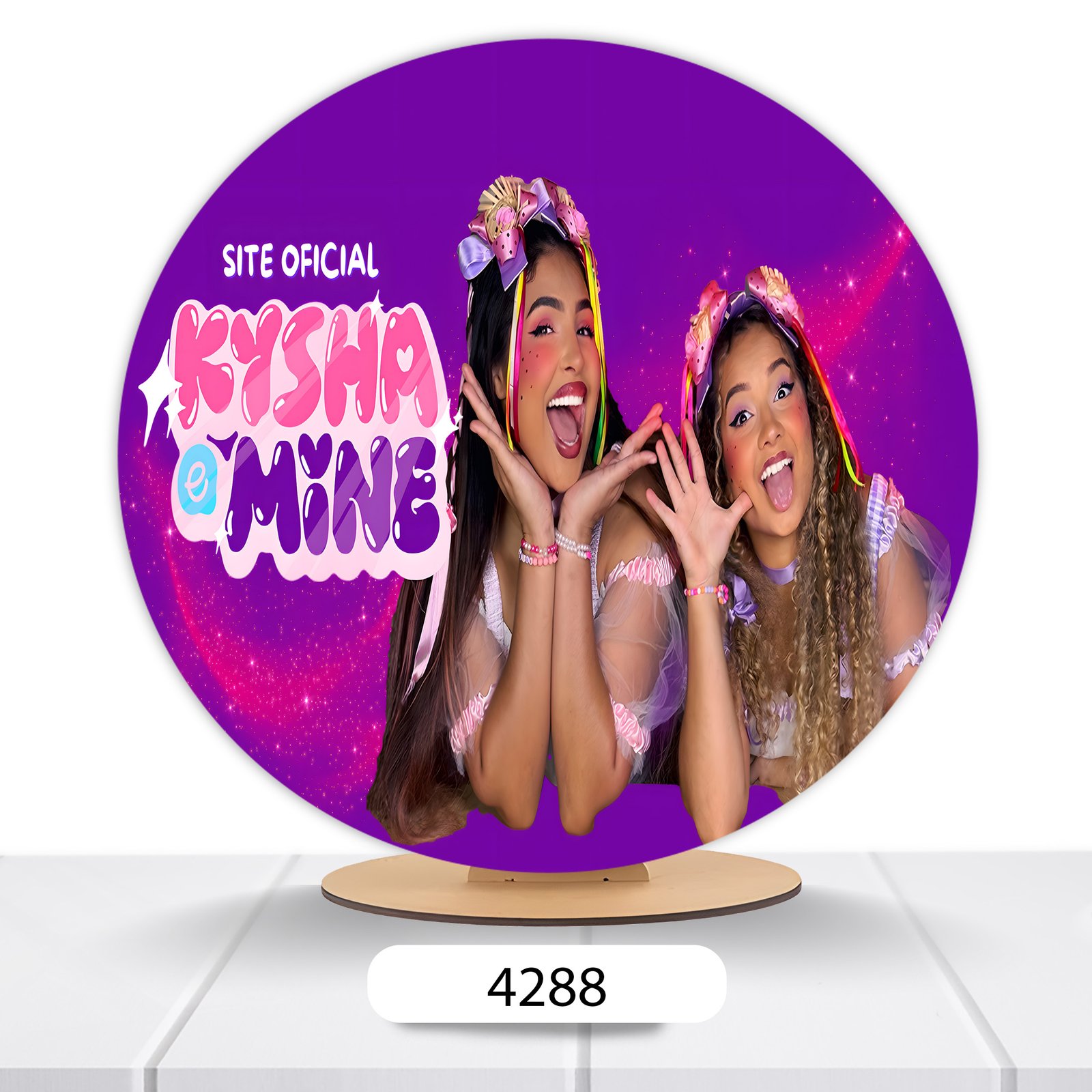 Painel Redondo Kysha E Mine 50x50cm
