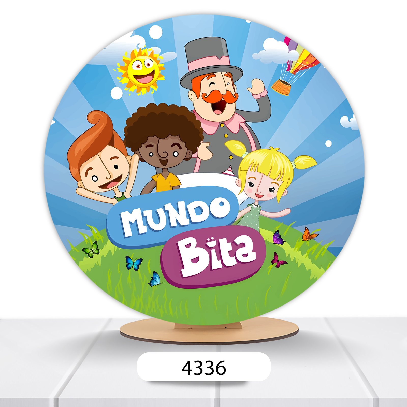 Painel Redondo Mundo Bita 50x50cm