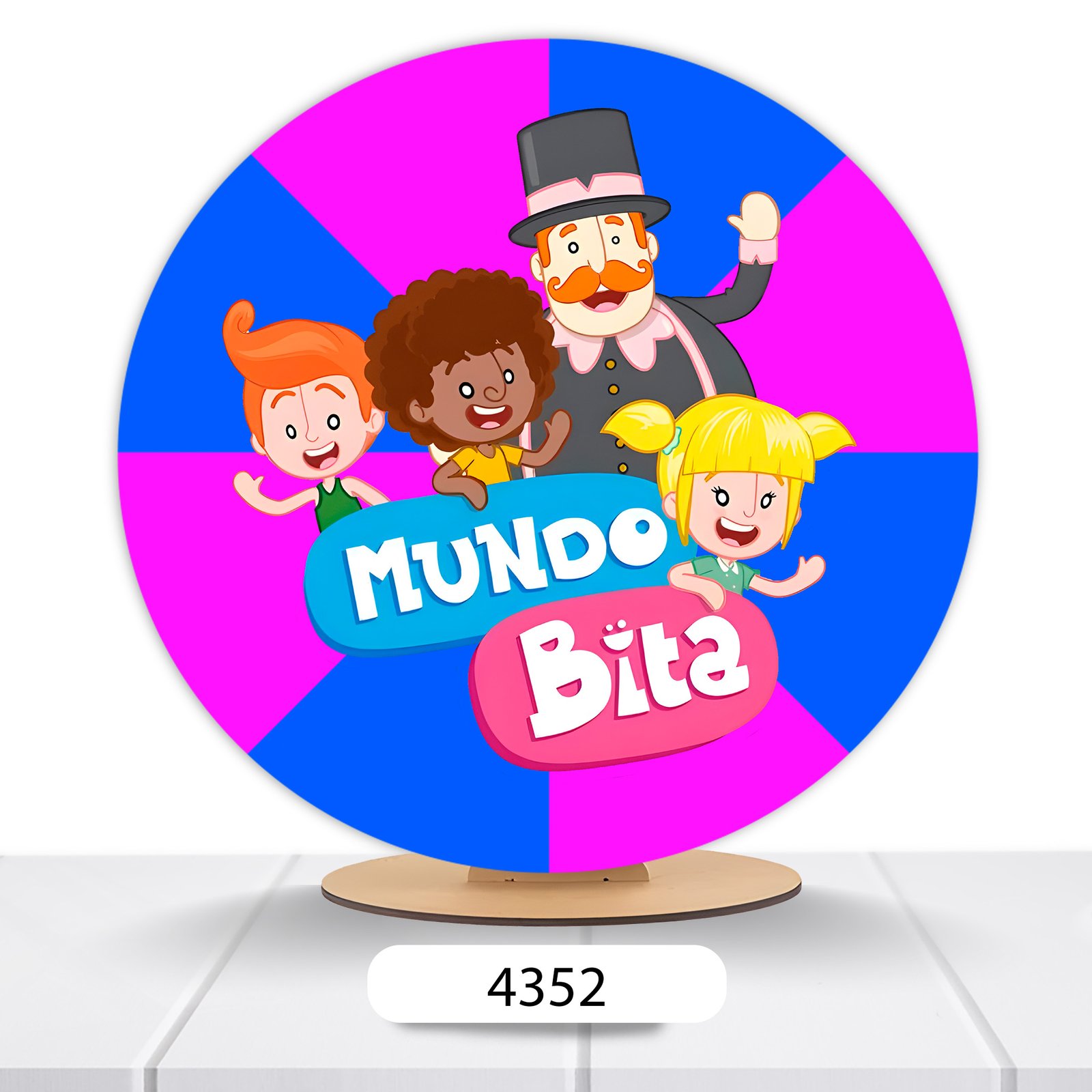 Painel Redondo Mundo Bita 50x50cm - Imagem 17