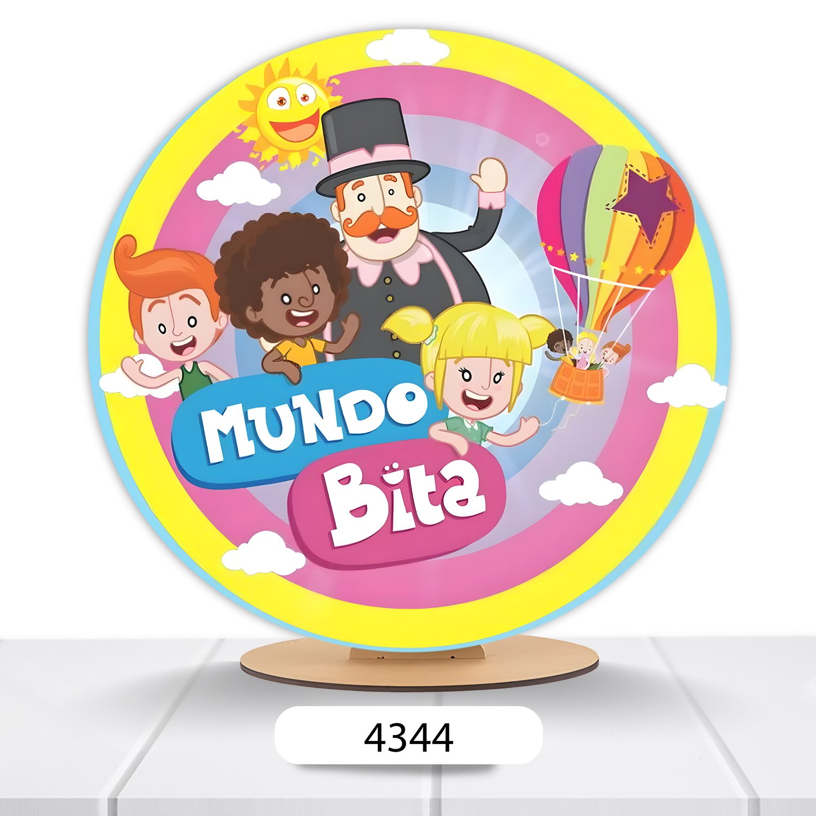 Painel Redondo Mundo Bita 50x50cm - Imagem 9