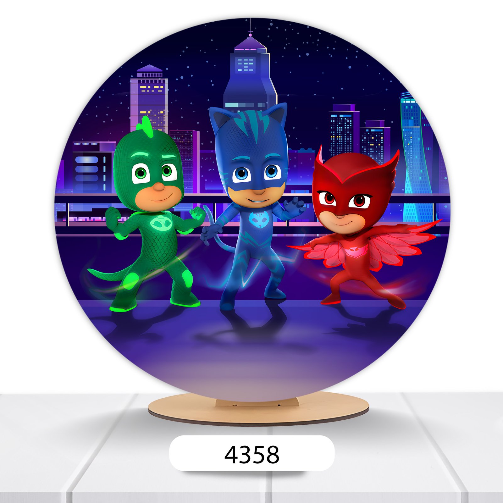 Painel Redondo PJ Masks 50x50cm - Imagem 5