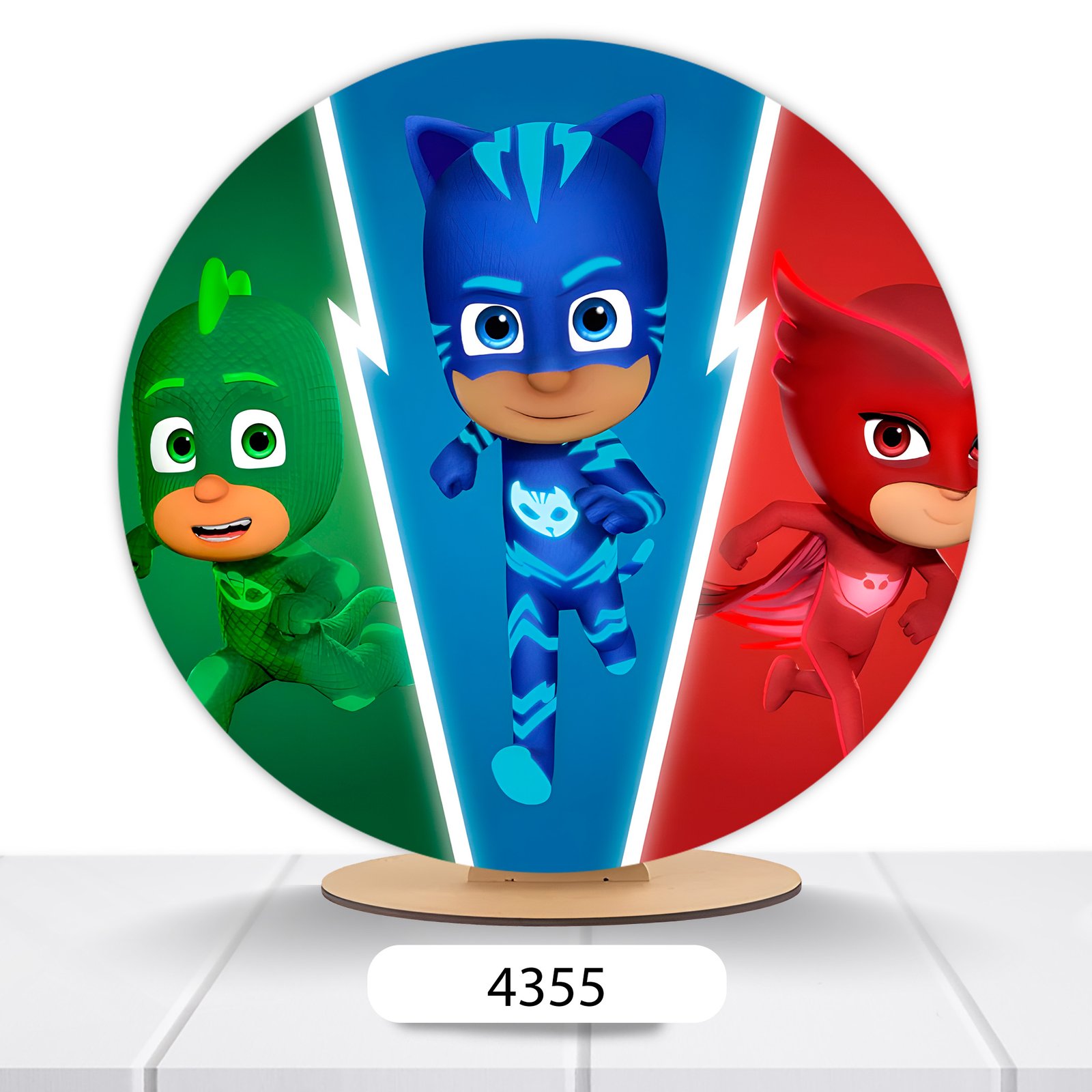Painel Redondo PJ Masks 50x50cm - Imagem 2