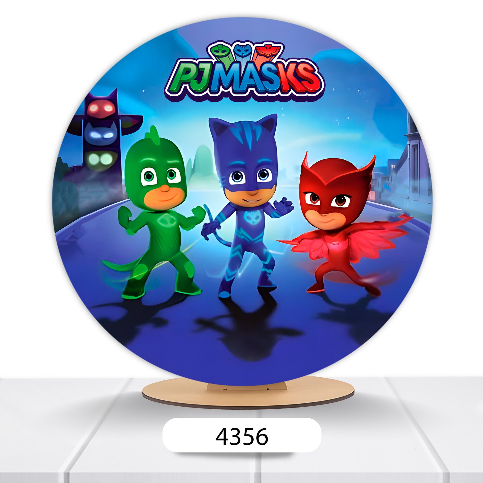 Painel Redondo PJ Masks 50x50cm - Imagem 3