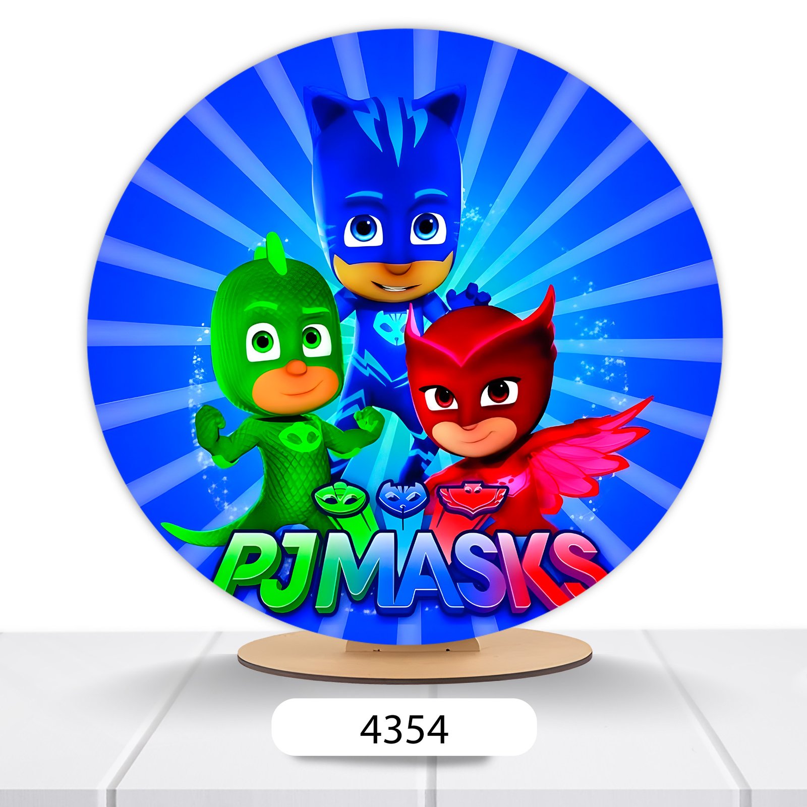Painel Redondo PJ Masks 50x50cm
