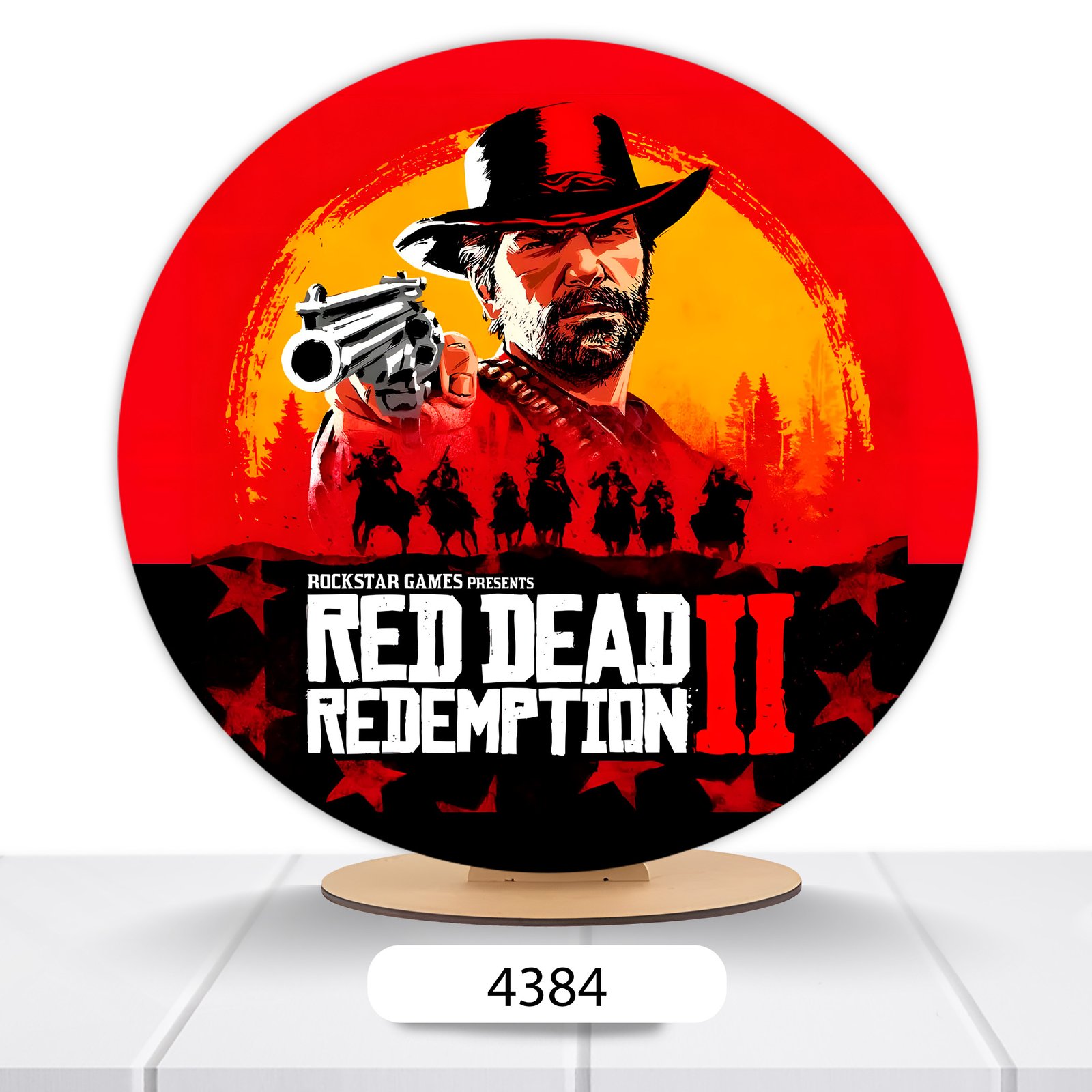Painel Redondo Red Dead 50x50cm