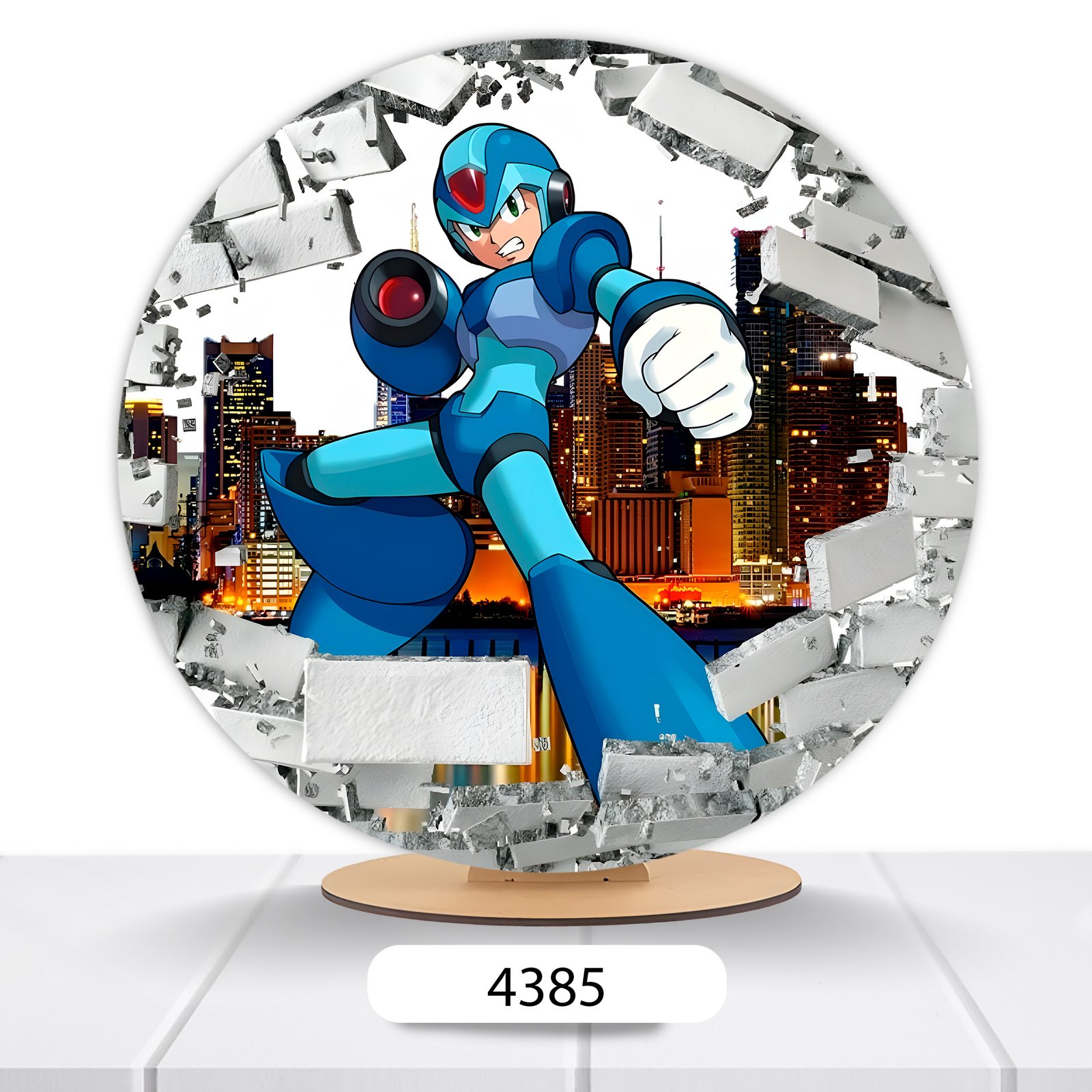 Painel Redondo Mega-Man 50x50cm