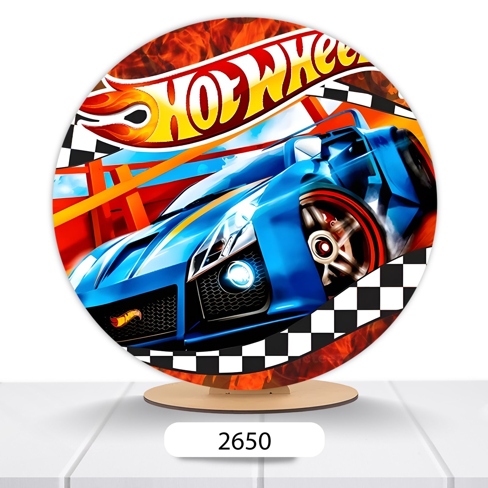 Painel Redondo Hot Wheels 50x50cm - Imagem 10