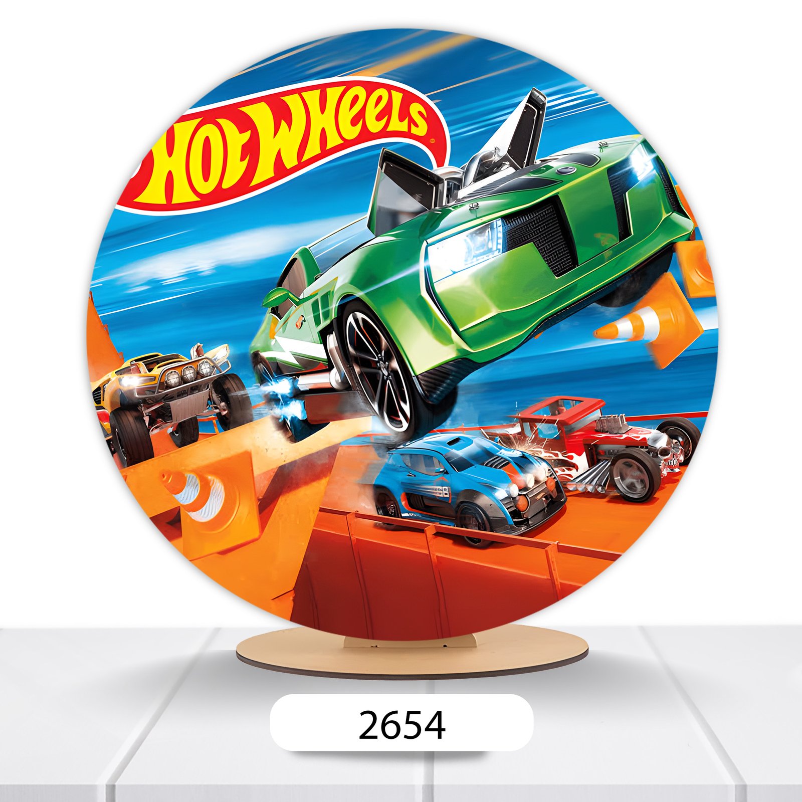 Painel Redondo Hot Wheels 50x50cm - Imagem 14
