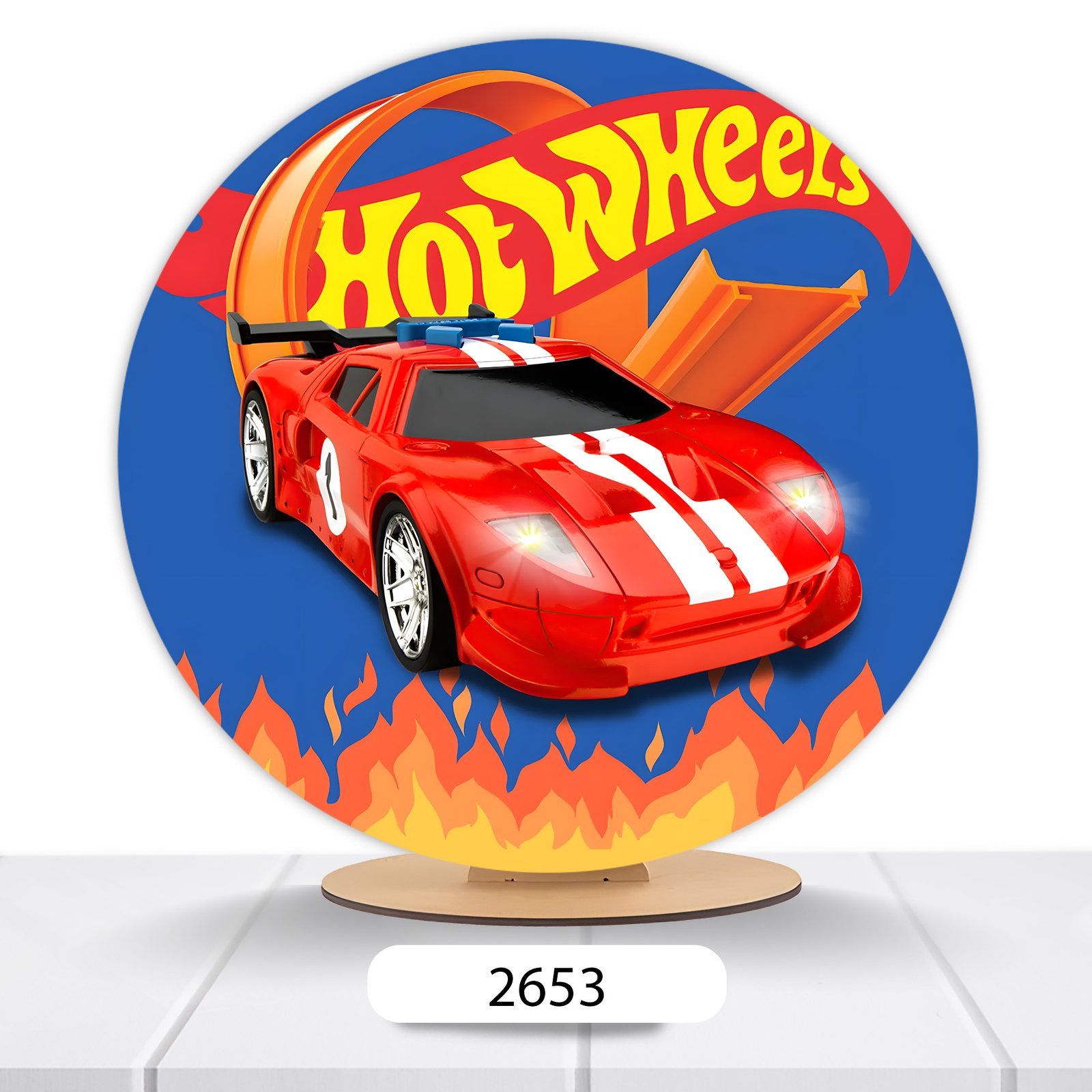 Painel Redondo Hot Wheels 50x50cm - Imagem 13