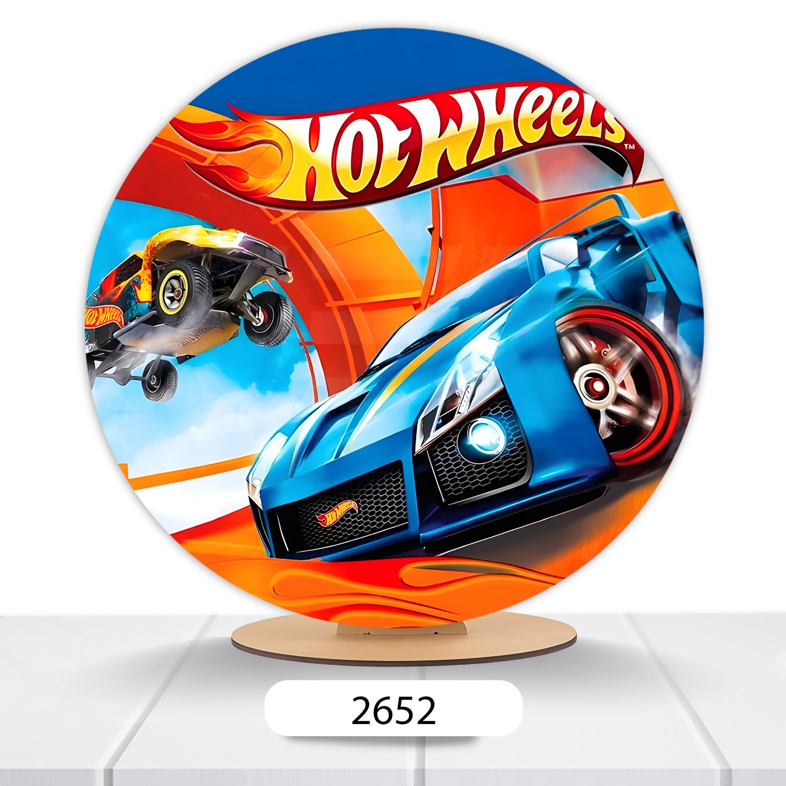 Painel Redondo Hot Wheels 50x50cm - Imagem 12