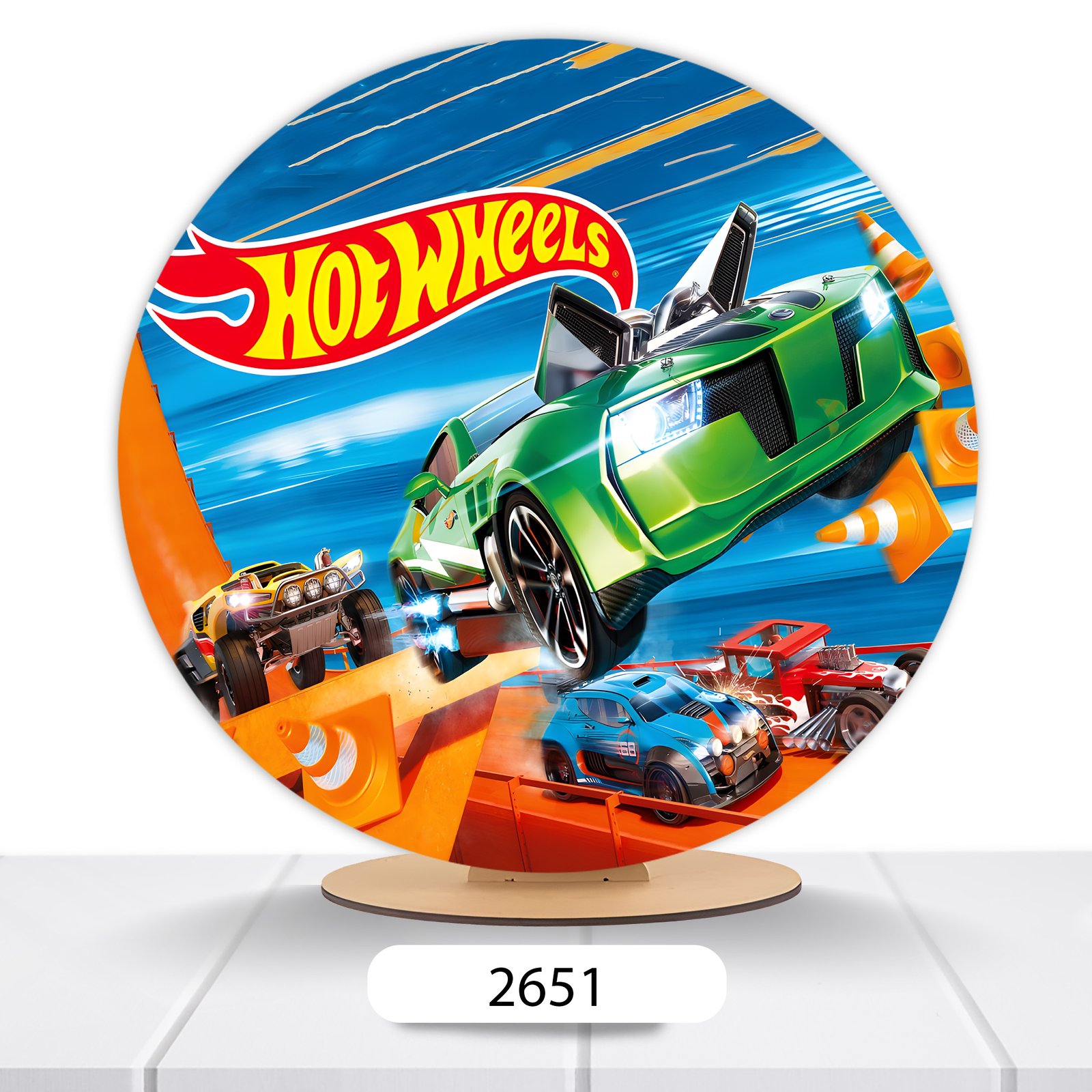 Painel Redondo Hot Wheels 50x50cm - Imagem 11