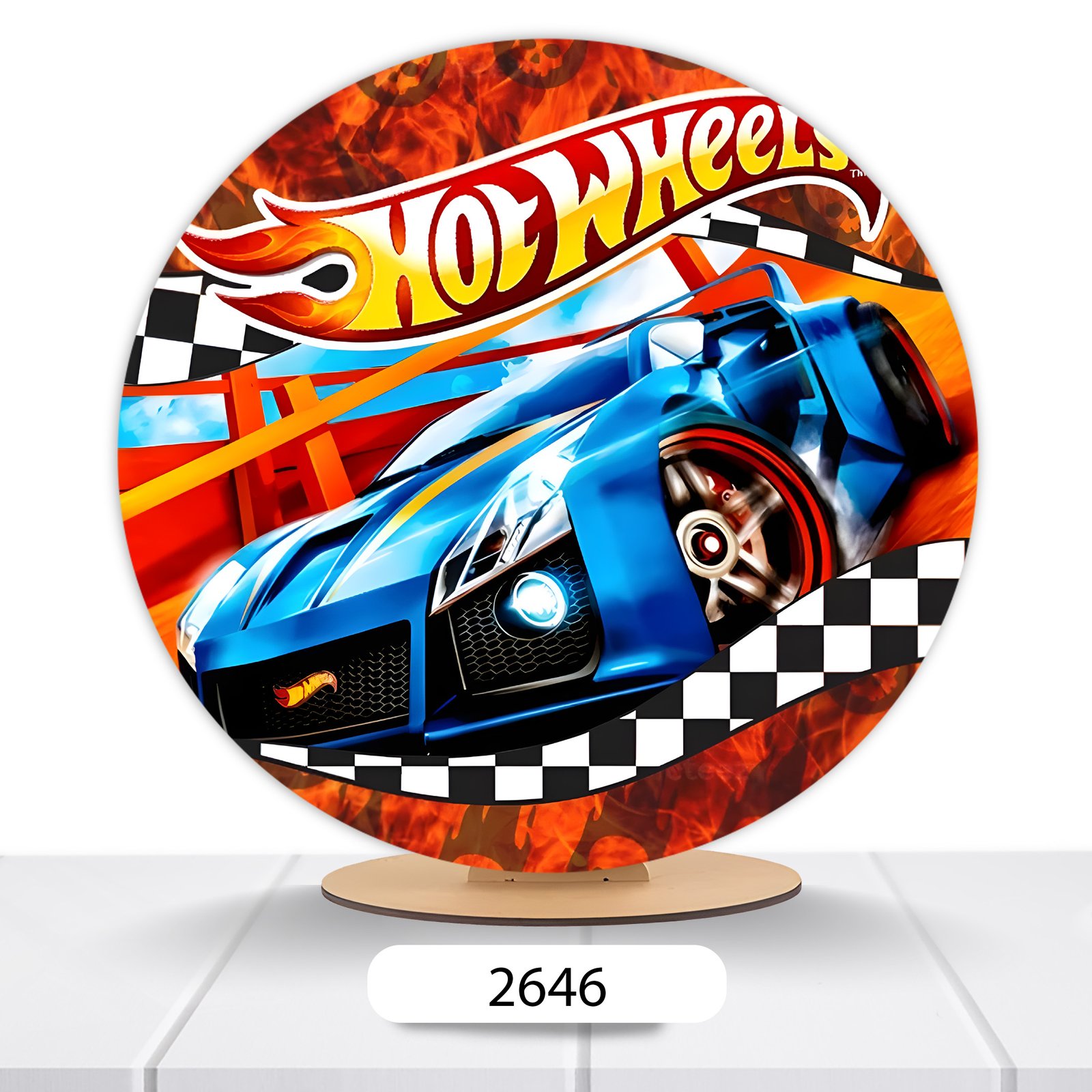 Painel Redondo Hot Wheels 50x50cm - Imagem 6