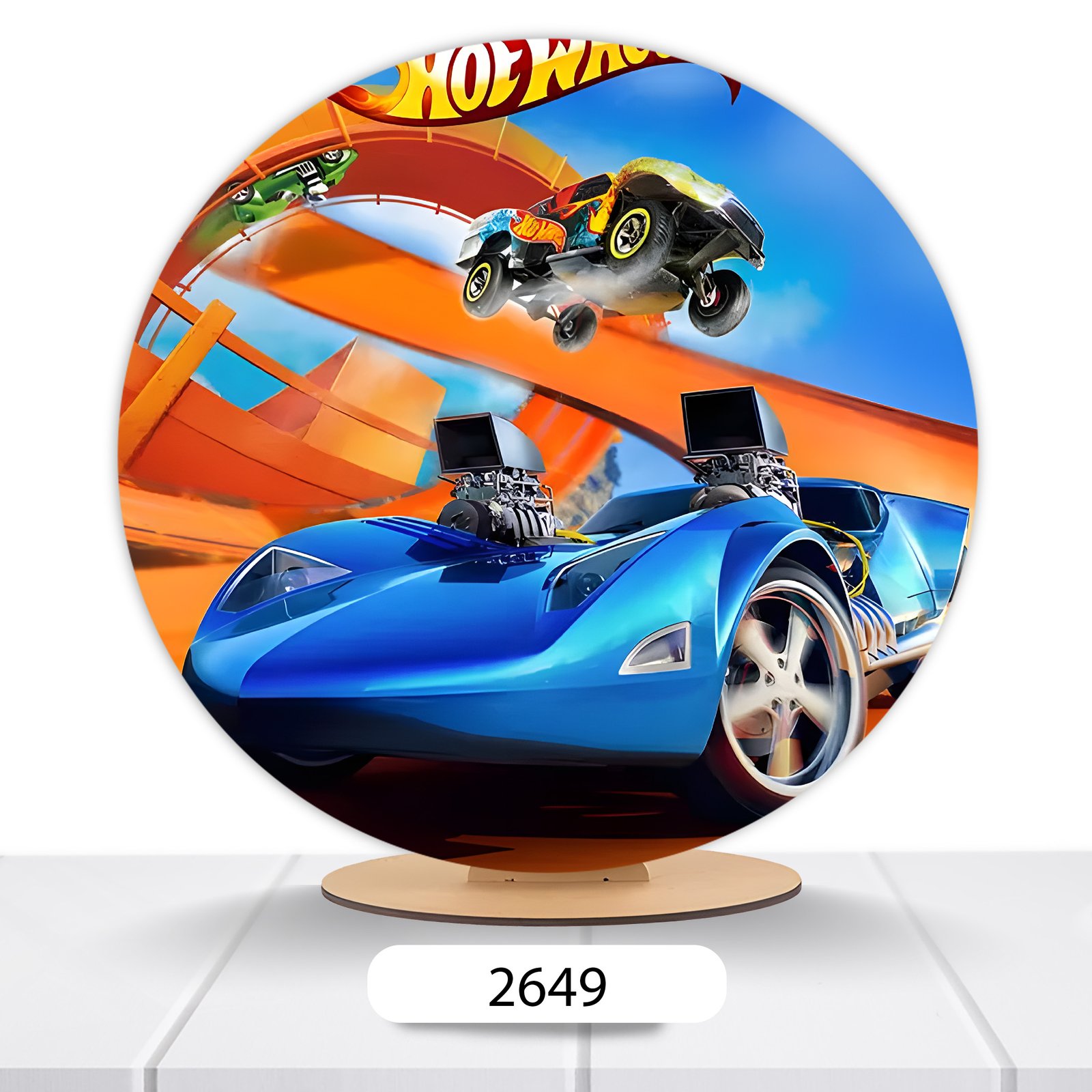 Painel Redondo Hot Wheels 50x50cm - Imagem 9