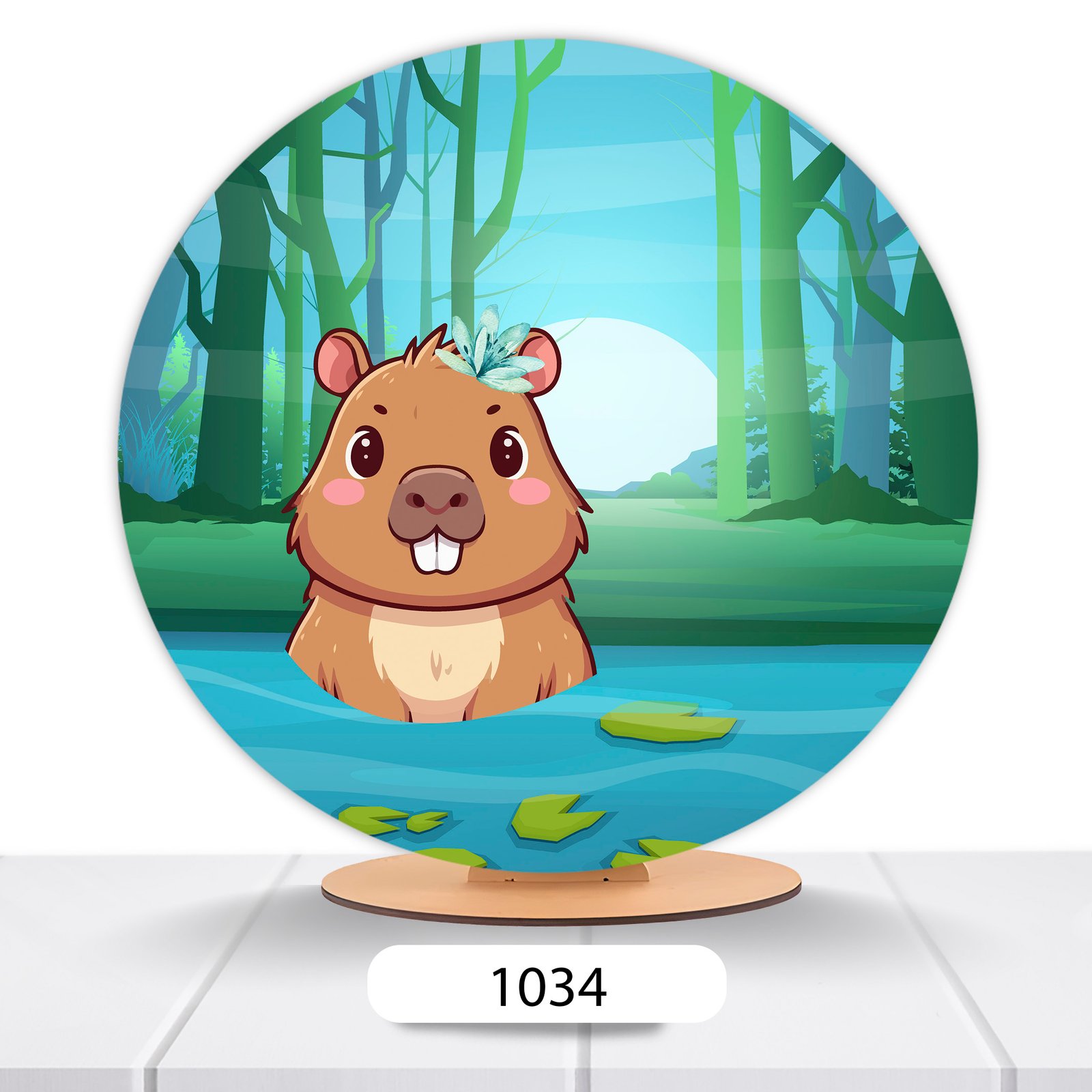Painel Redondo Capivara 50x50cm - Imagem 17