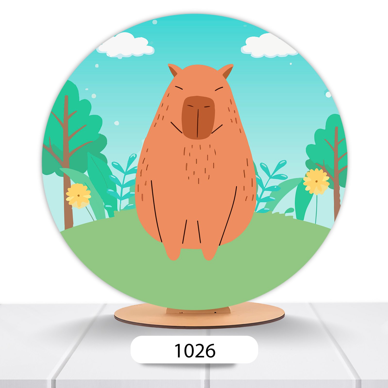 Painel Redondo Capivara 50x50cm - Imagem 9