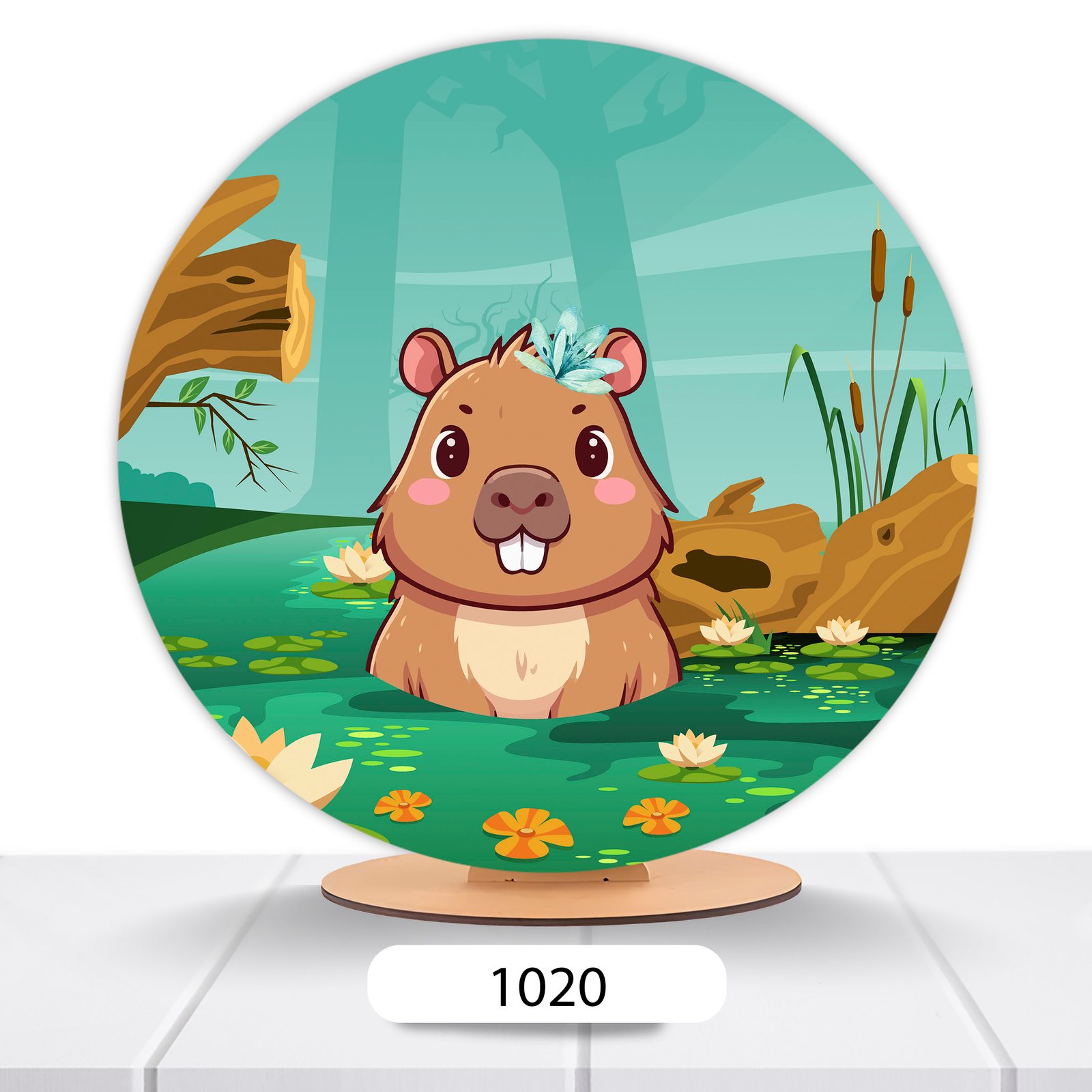 Painel Redondo Capivara 50x50cm - Imagem 3