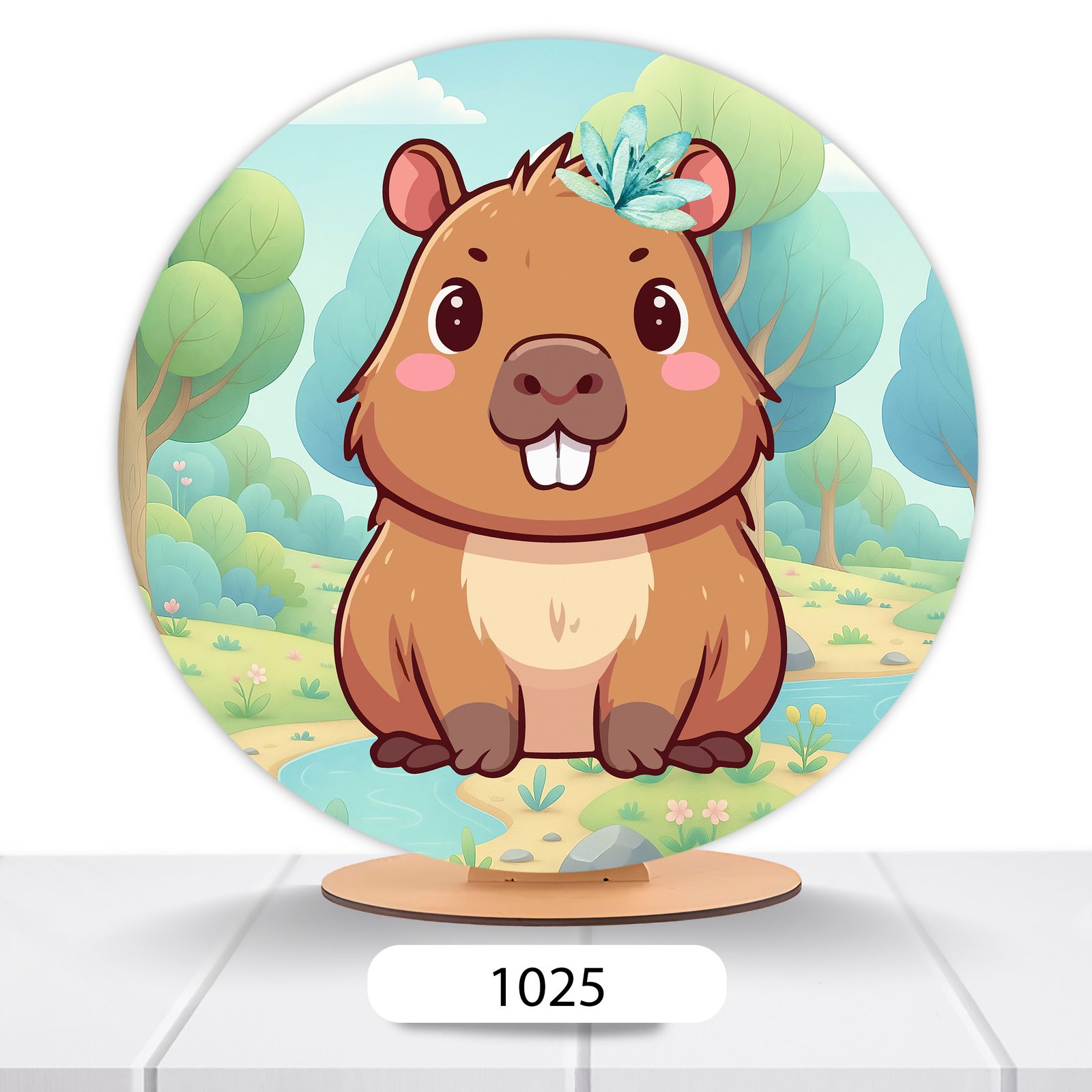 Painel Redondo Capivara 50x50cm - Imagem 8