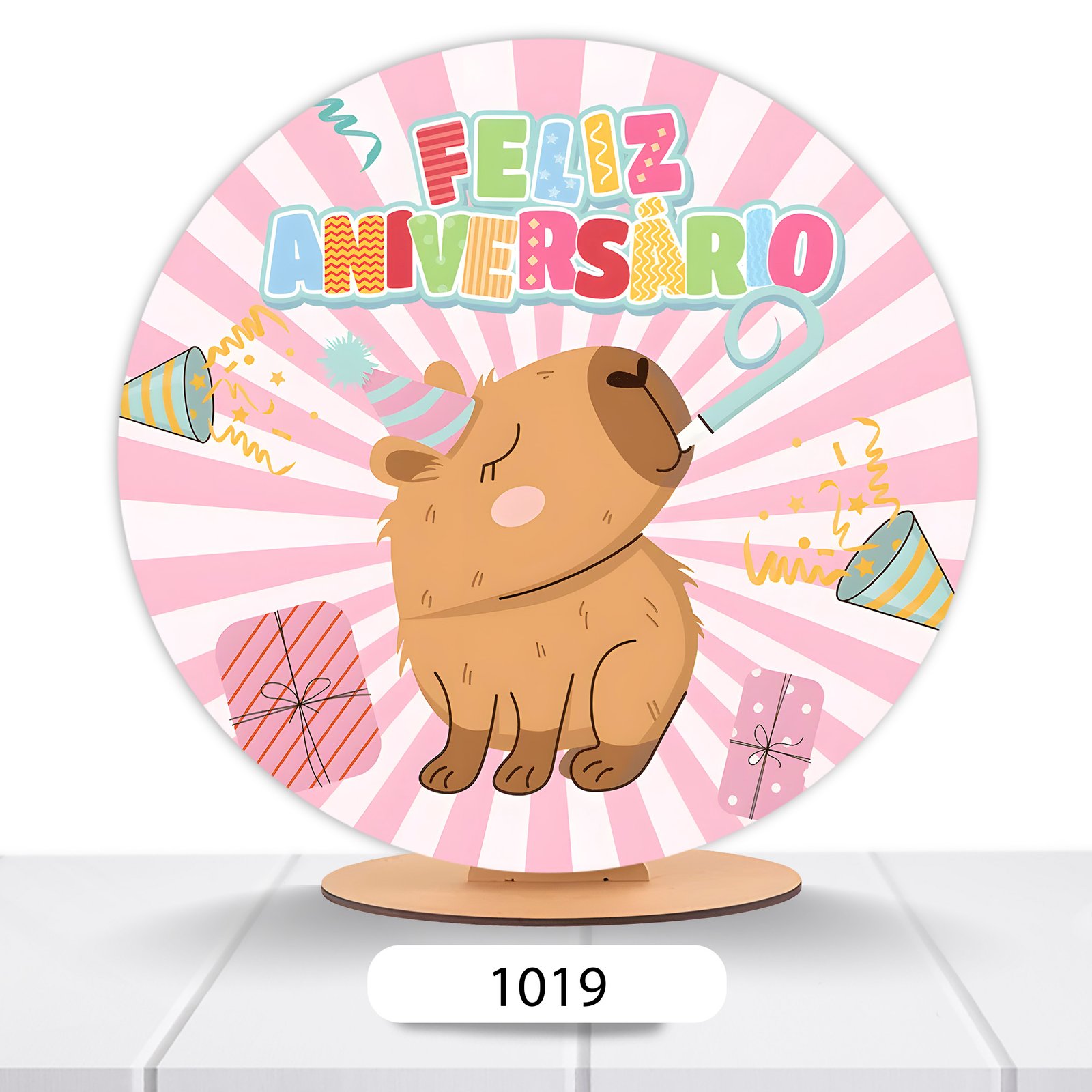 Painel Redondo Capivara 50x50cm - Imagem 2
