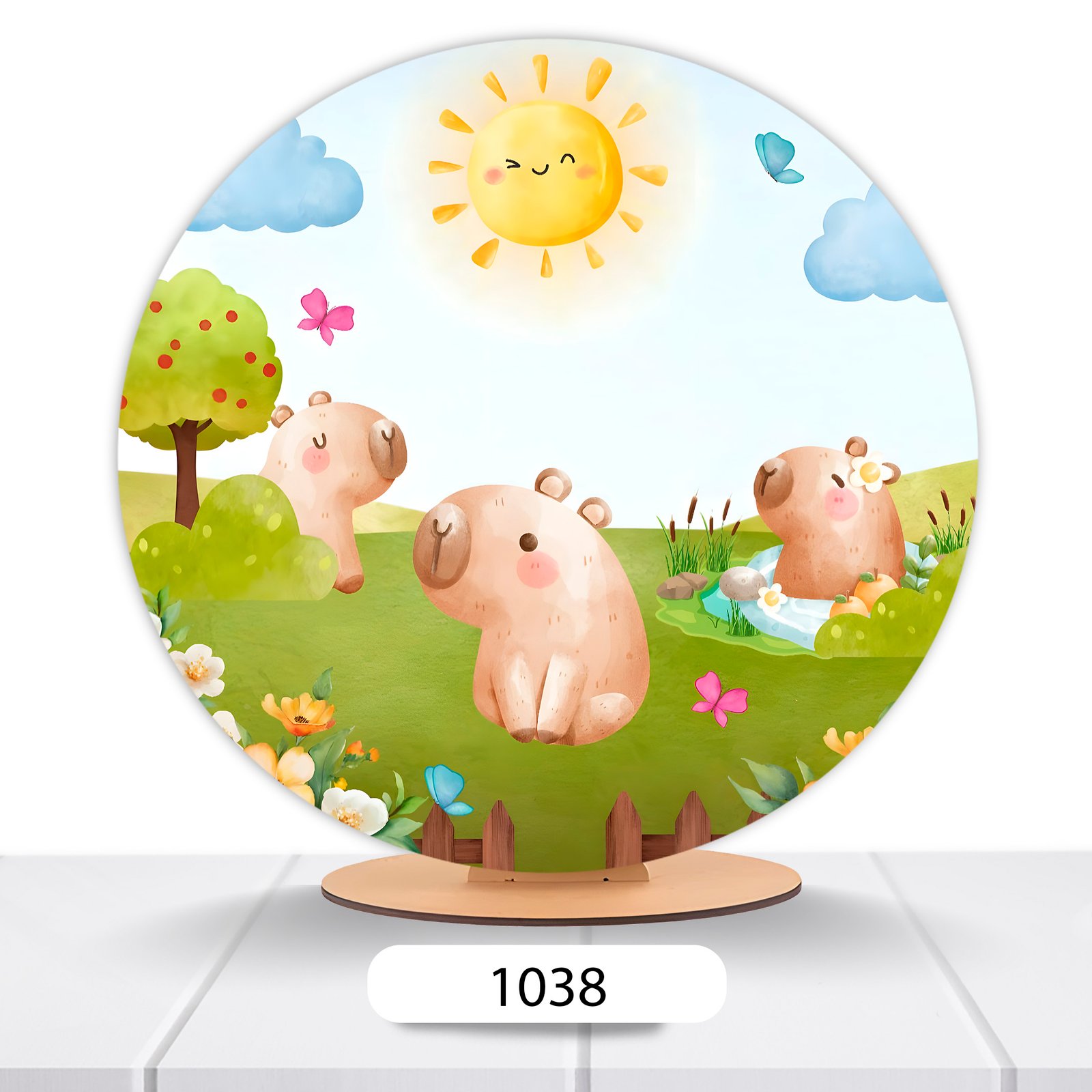 Painel Redondo Capivara 50x50cm - Imagem 2