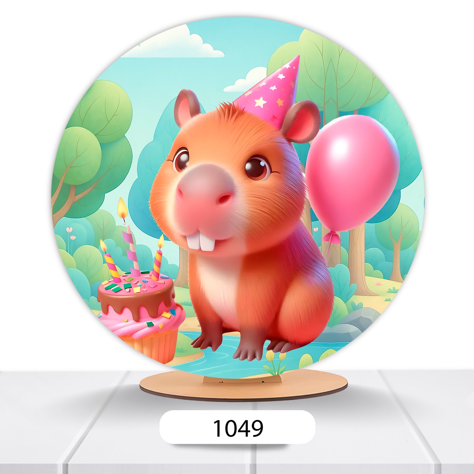 Painel Redondo Capivara 50x50cm - Imagem 13