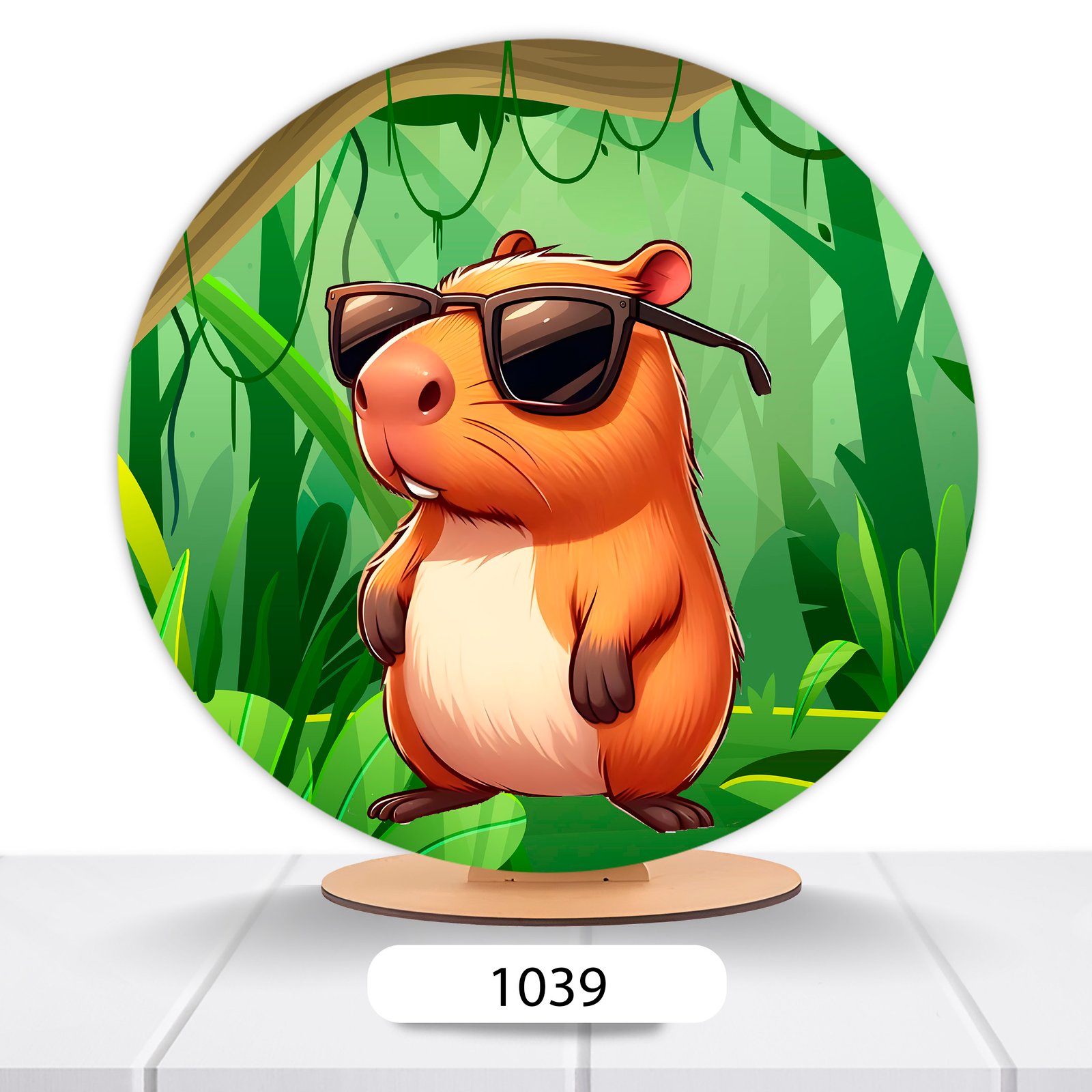 Painel Redondo Capivara 50x50cm - Imagem 3