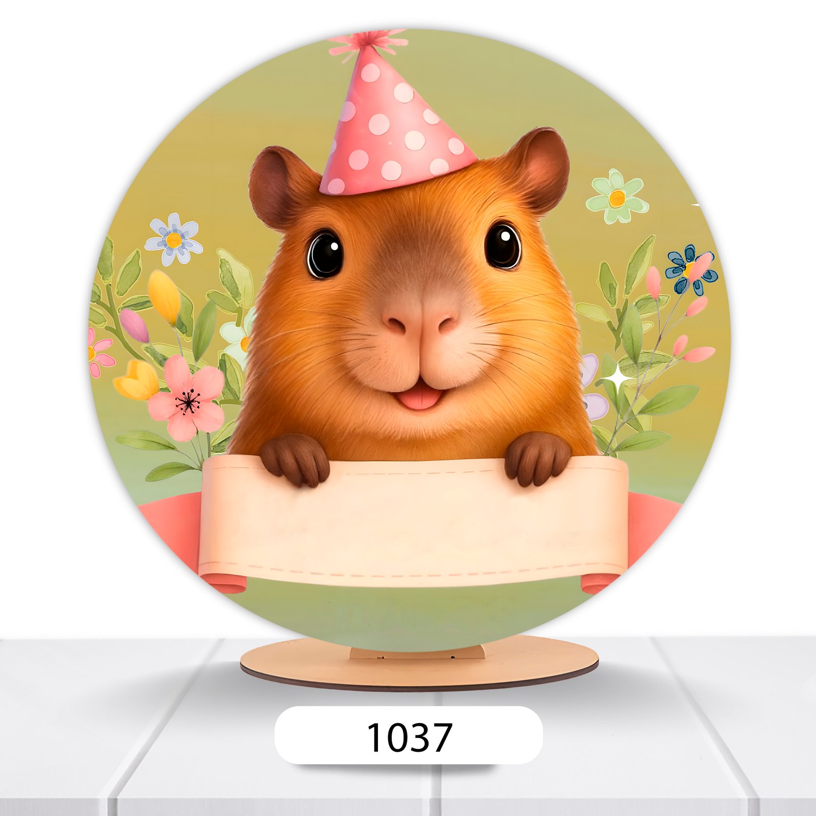 Painel Redondo Capivara 50x50cm
