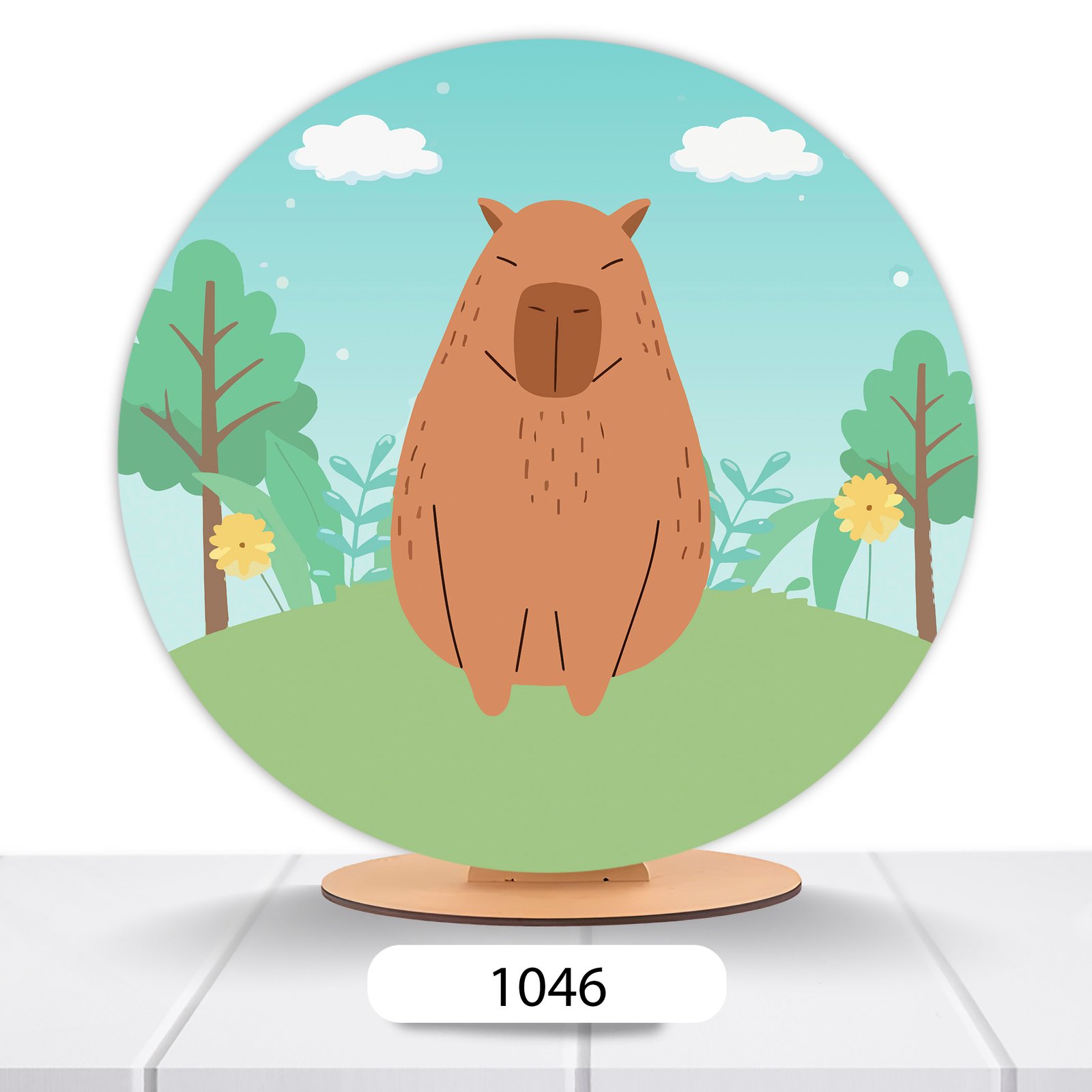 Painel Redondo Capivara 50x50cm - Imagem 10