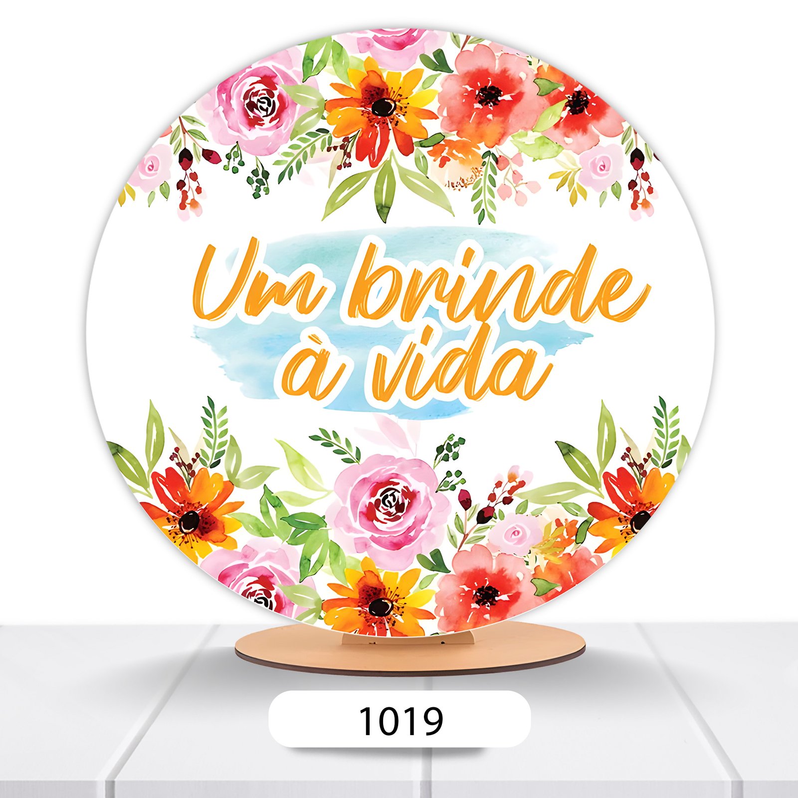 Painel Redondo Brinde A Vida 50x50cm - Imagem 2