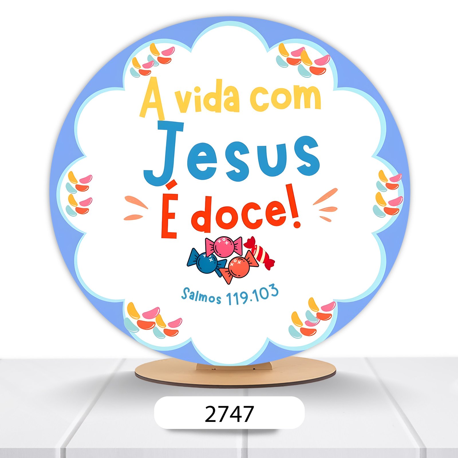 Painel Redondo Jesus 50x50cm - Imagem 9