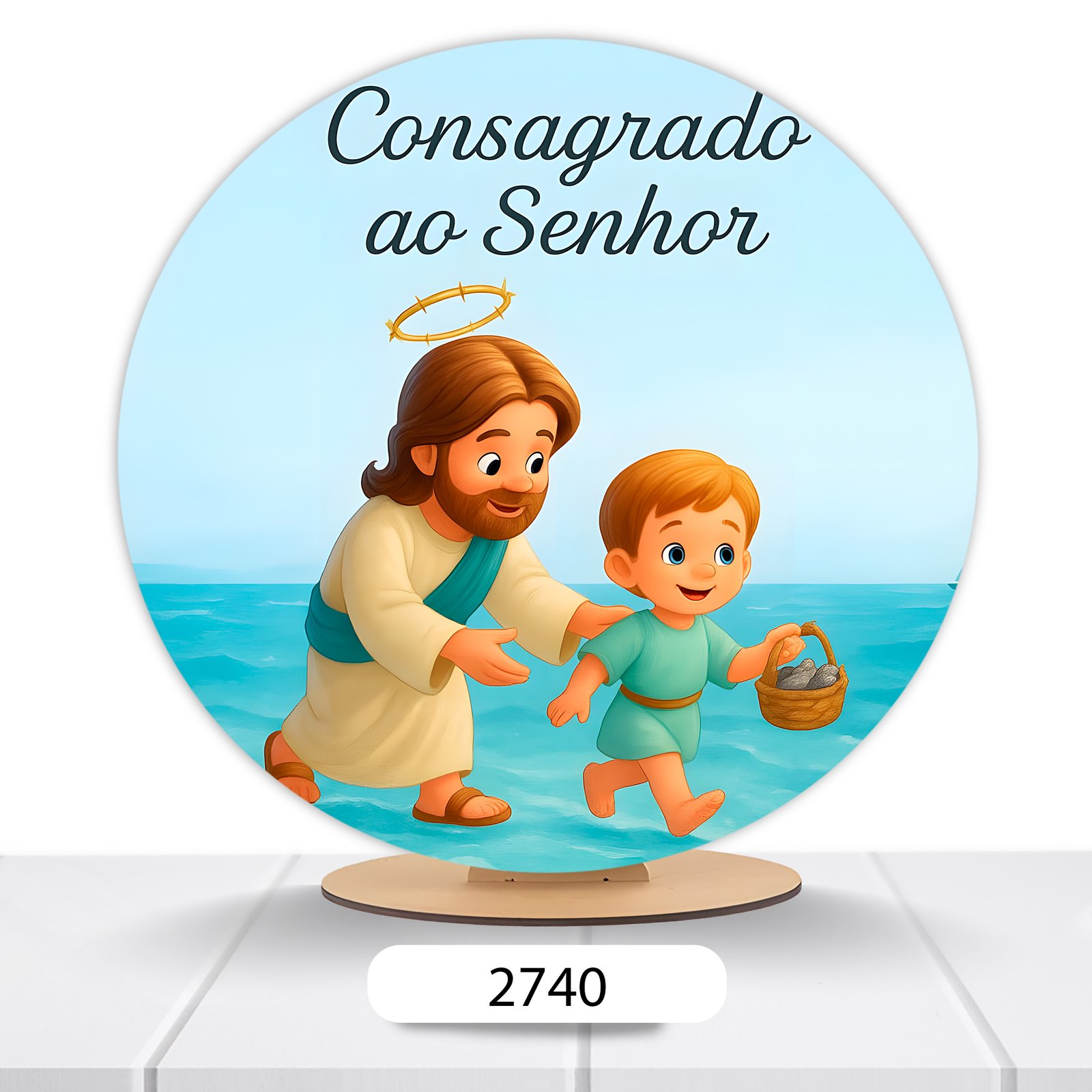 Painel Redondo Jesus 50x50cm - Imagem 2