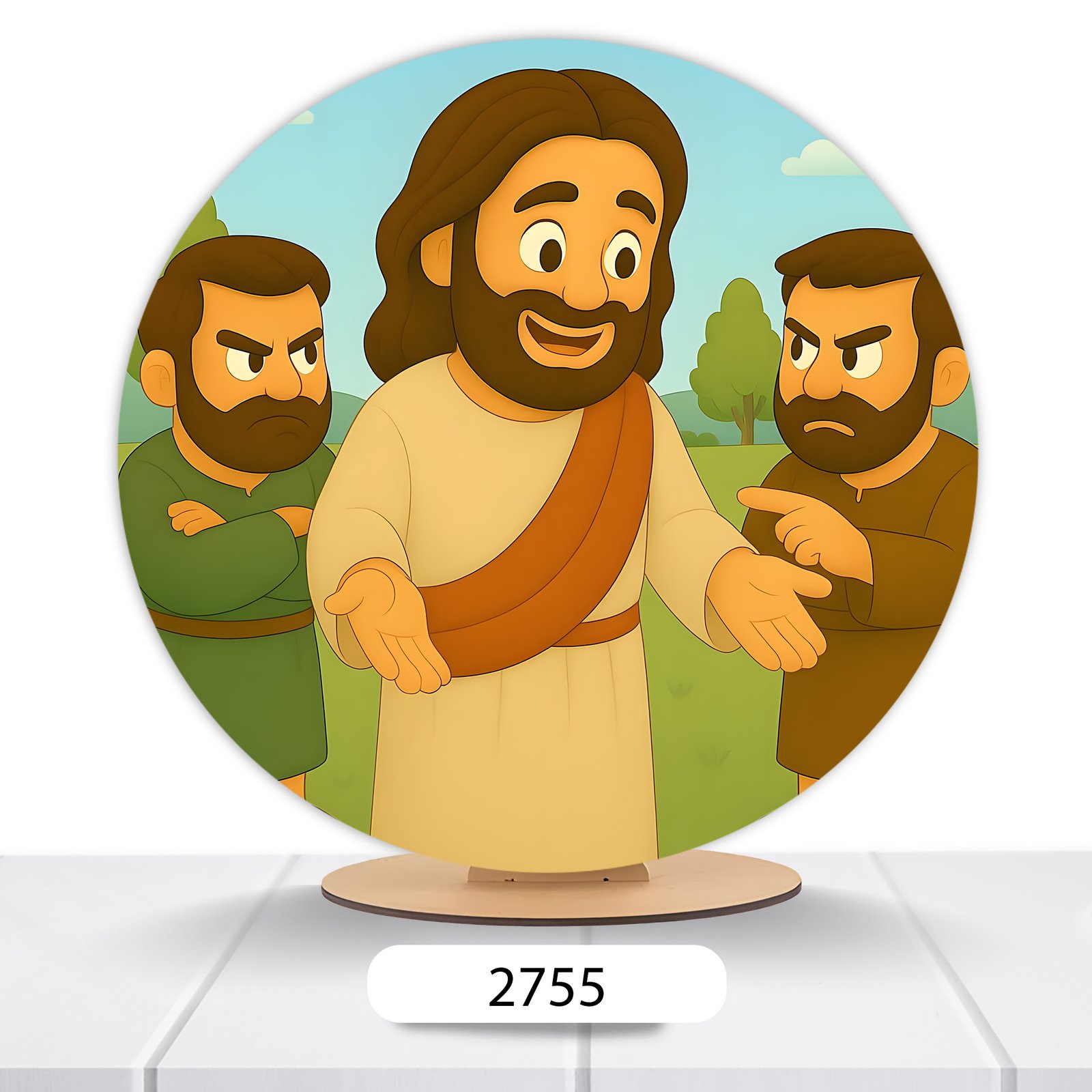 Painel Redondo Jesus 50x50cm - Imagem 17