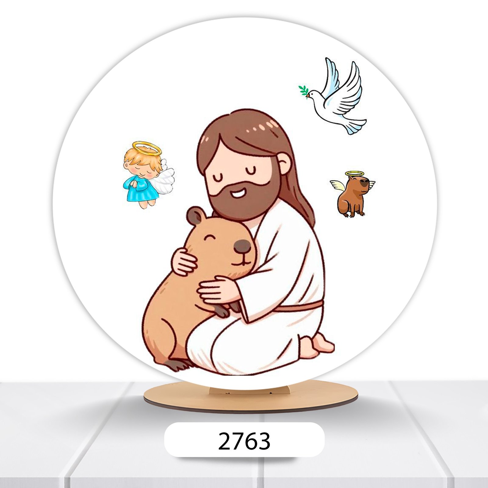 Painel Redondo Jesus 50x50cm - Imagem 6